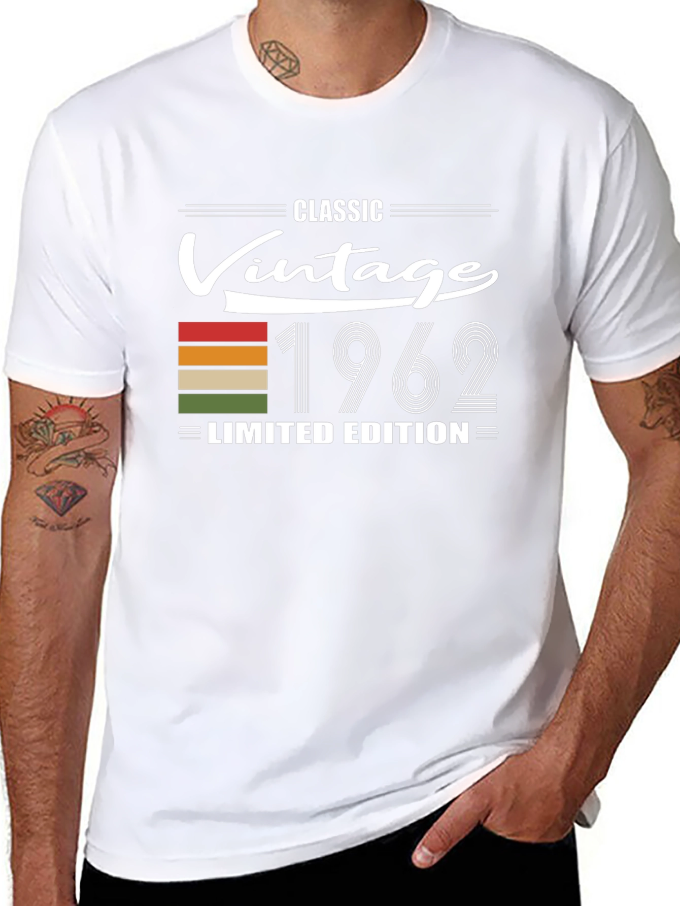 Black Classic Vintage 1962 Limited Edition T-Shirt view 8
