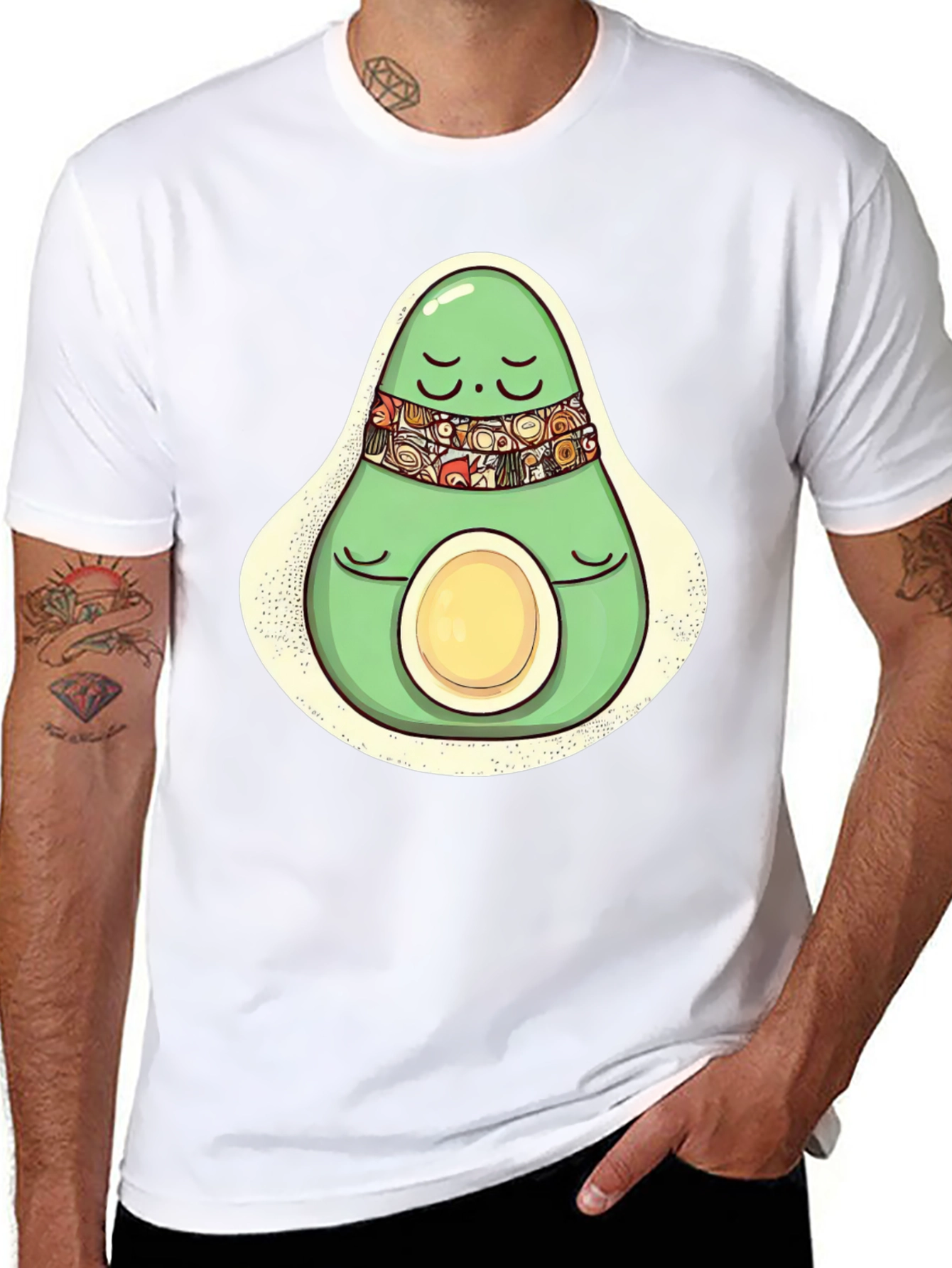 Black Relaxed Avocado Graphic T-Shirt view 8