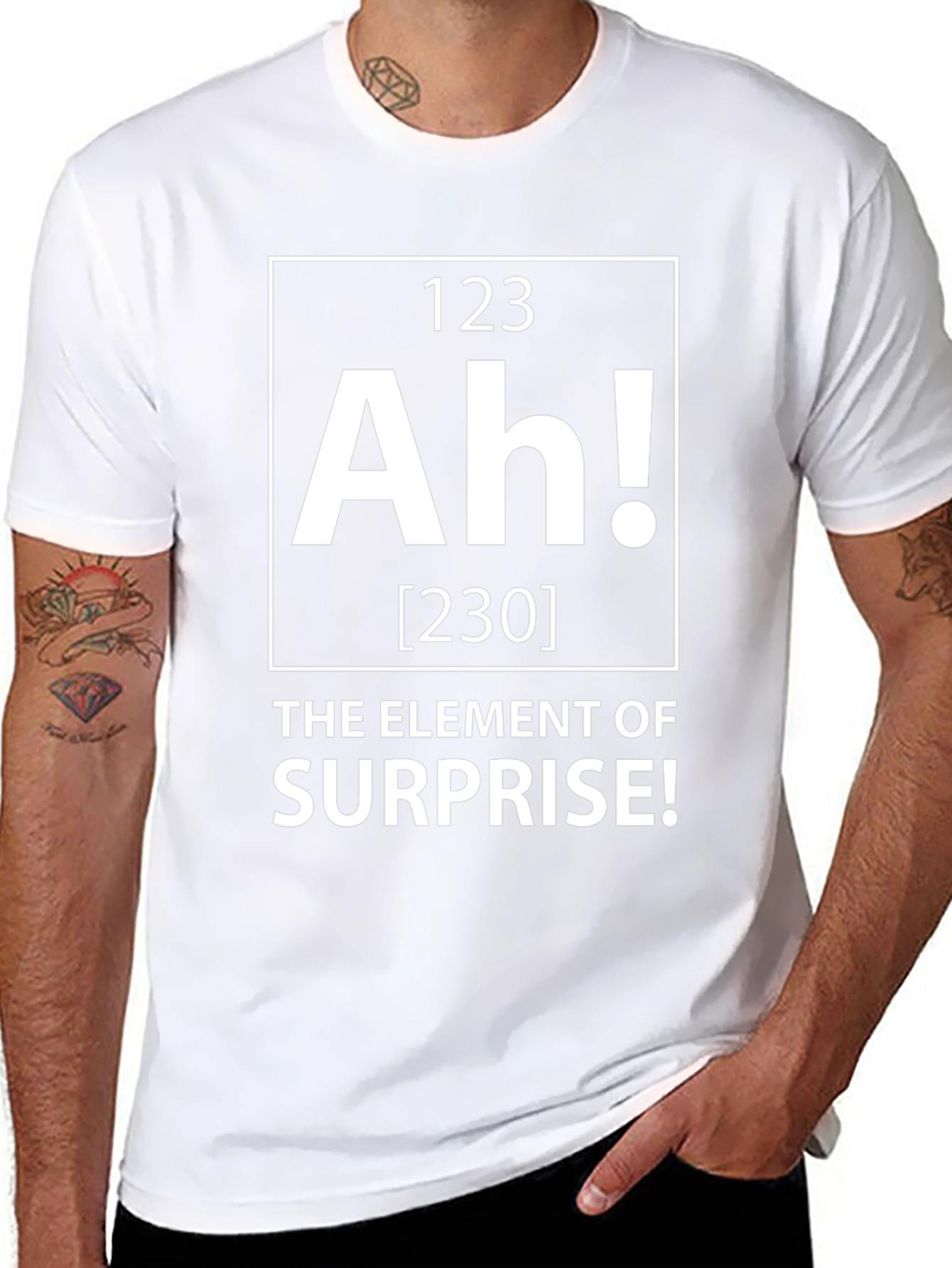 Black Funny Element of Surprise Graphic T-Shirt view 8