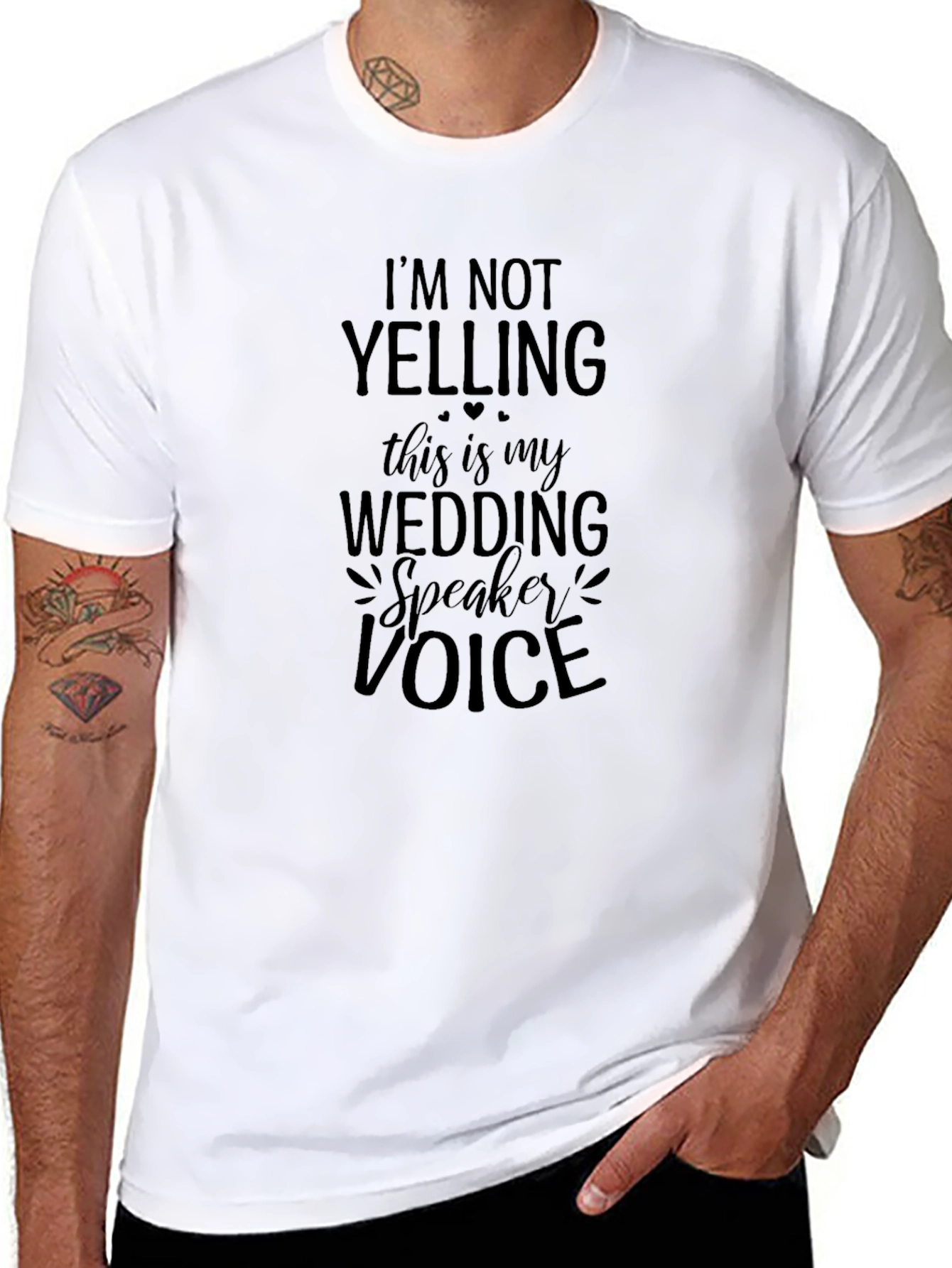 Black Wedding Speaker Voice T-Shirt - Funny Wedding Tee view 8