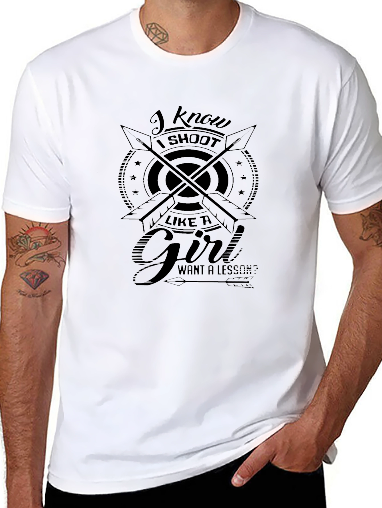 Black Archery T-Shirt - I Shoot Like A Girl view 8