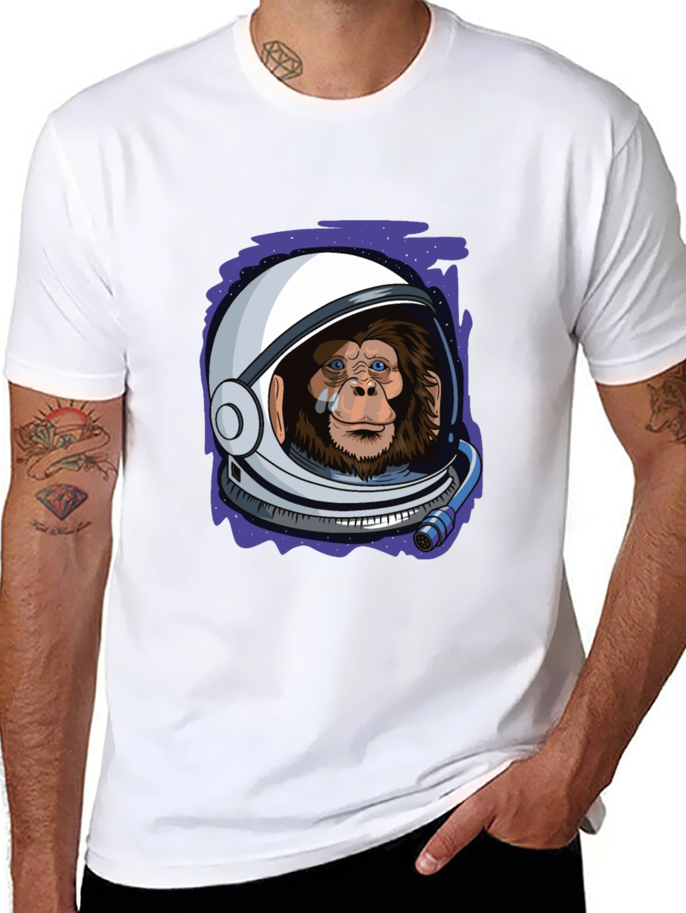 Black Ape Astronaut T-Shirt - Space Monkey Tee view 8