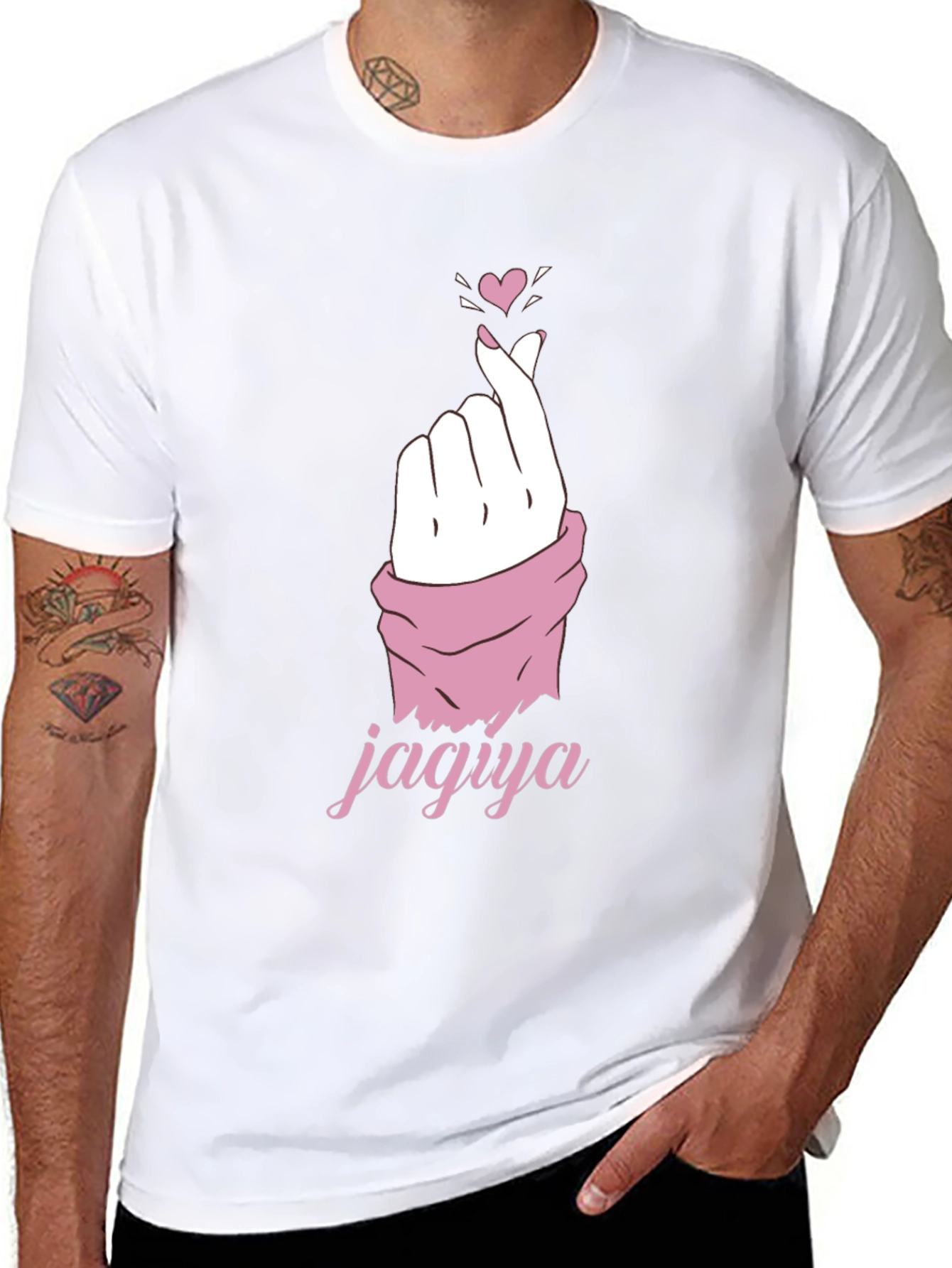 Black Heart Gesture Graphic Tee - Jagya Love view 8