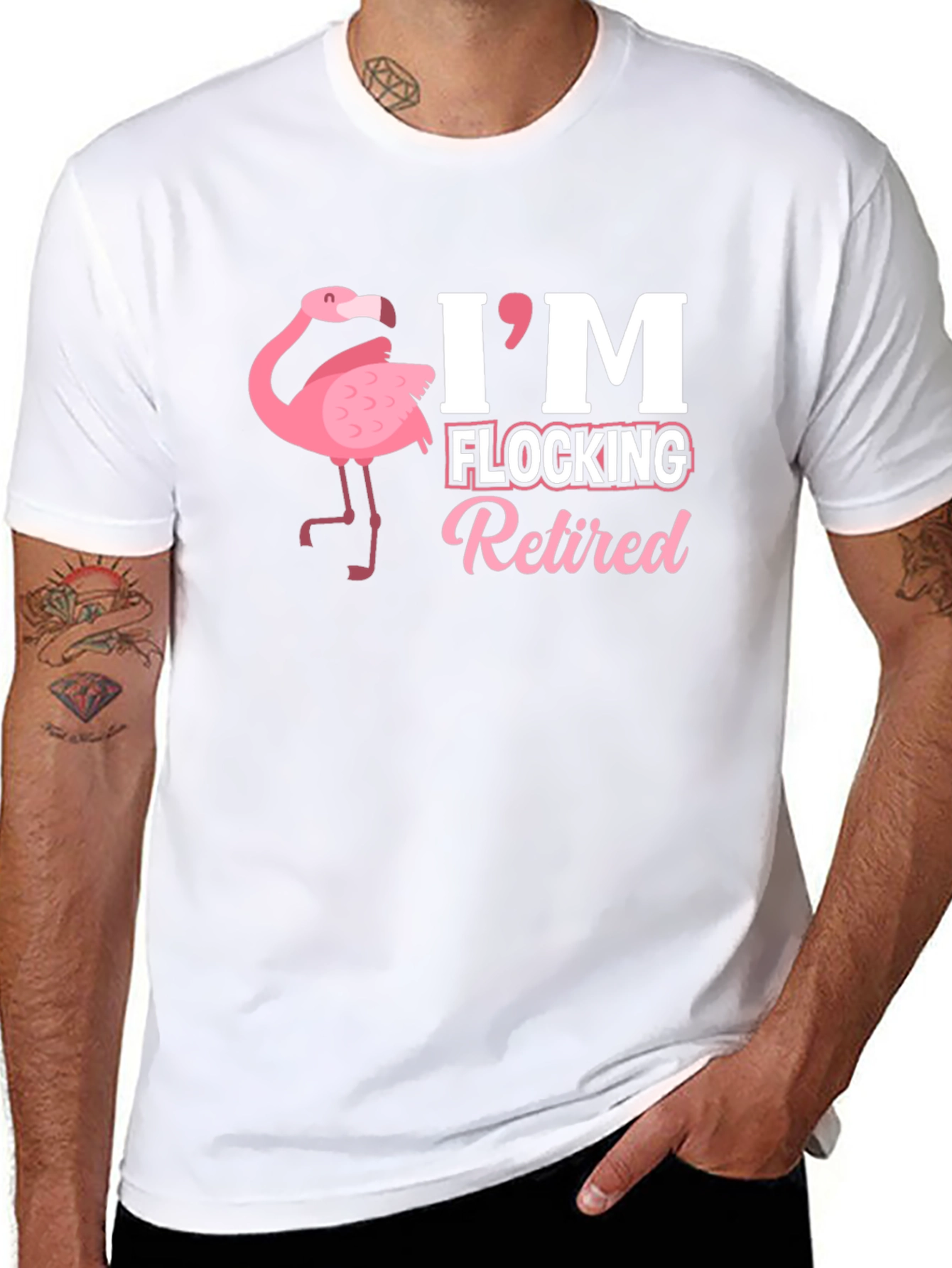 Black I'm Flocking Retired T-Shirt view 8