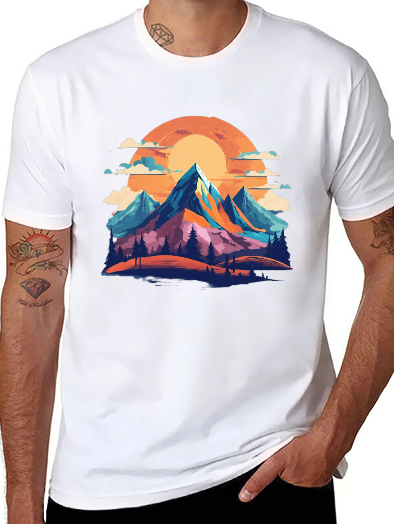 Black Mountain Sunset Graphic Tee view 8