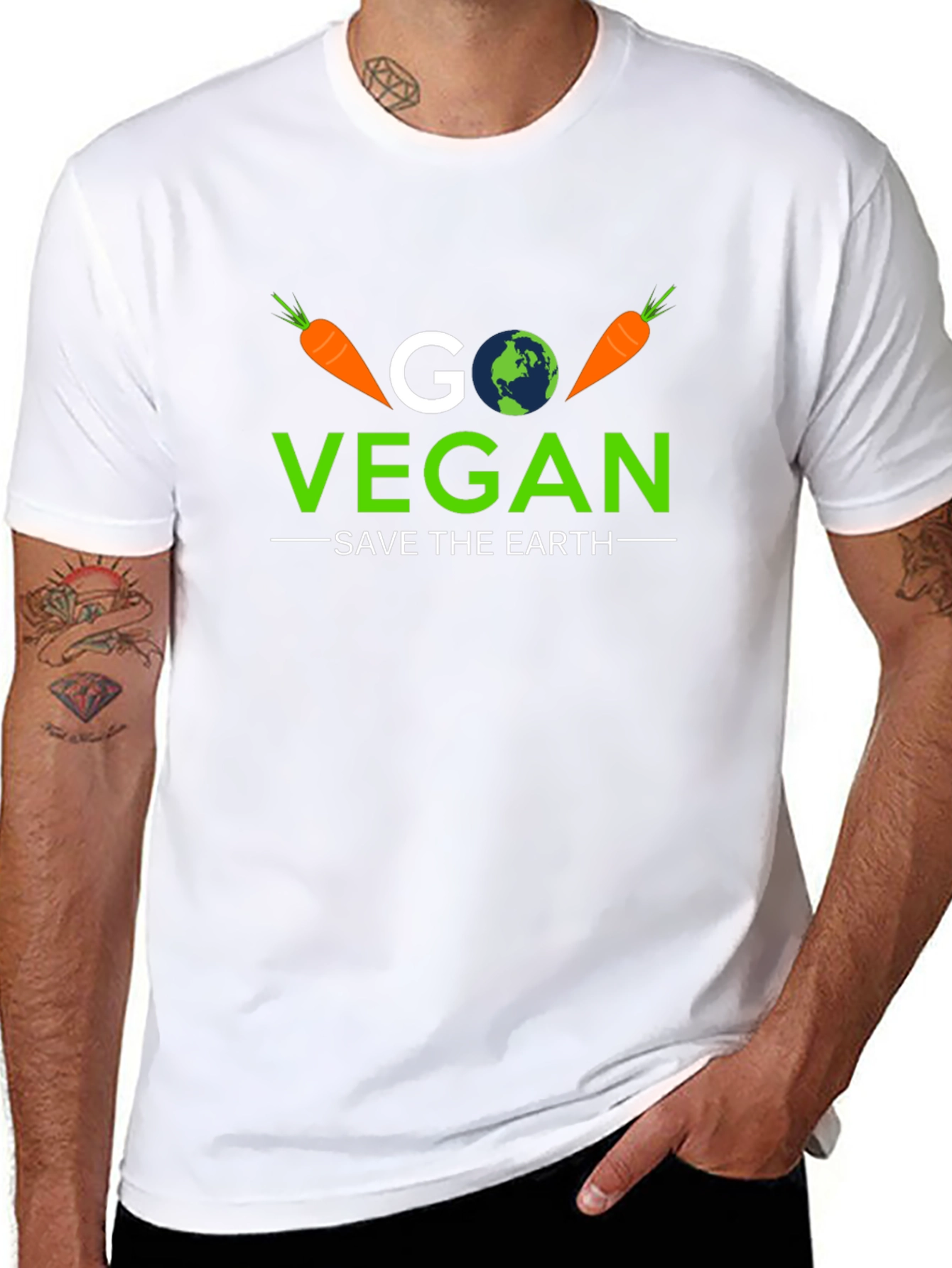 Go Vegan Save the Earth T-Shirt - 8