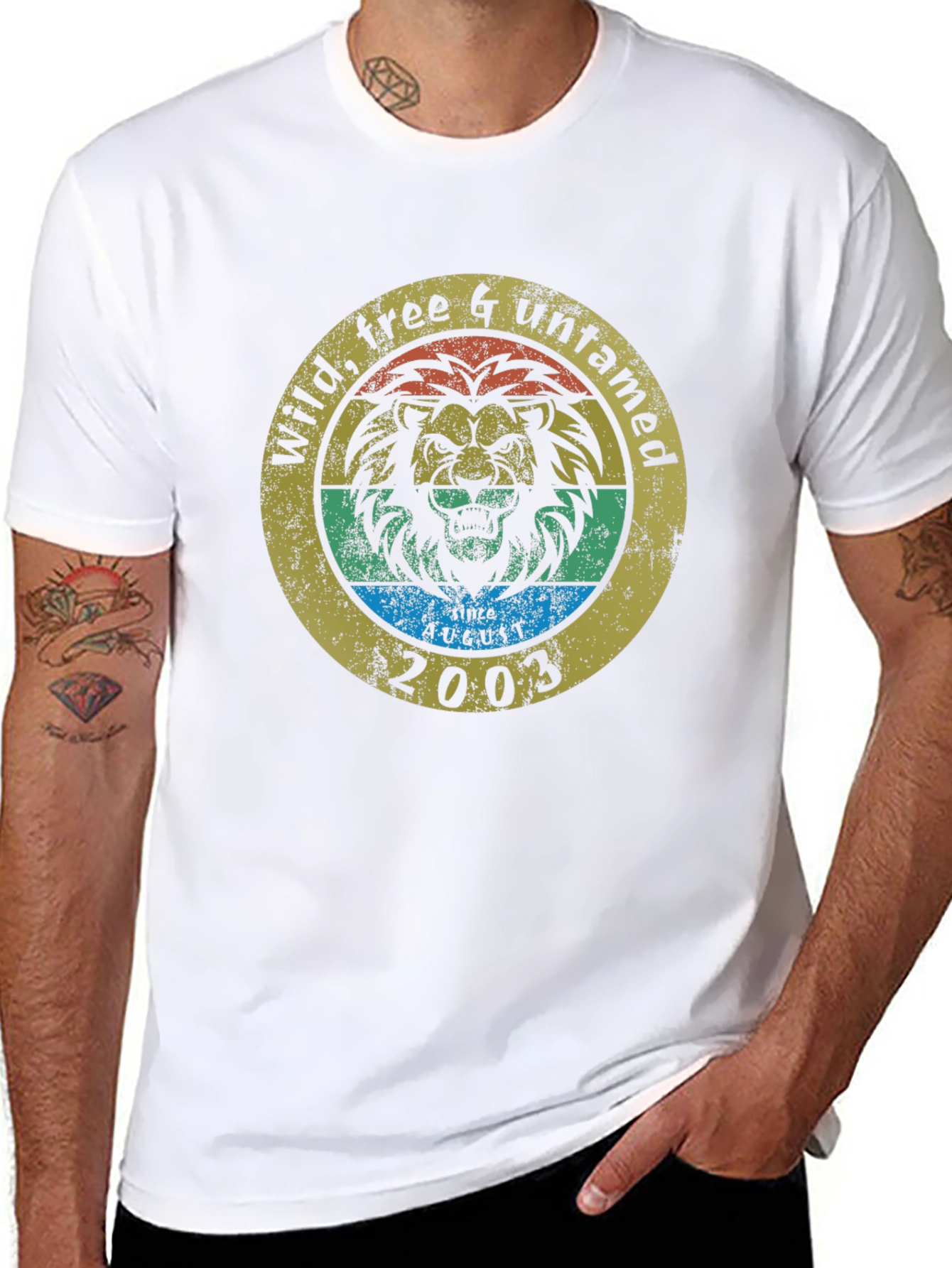 Black Wild, Free & Untamed Lion Graphic T-Shirt view 8