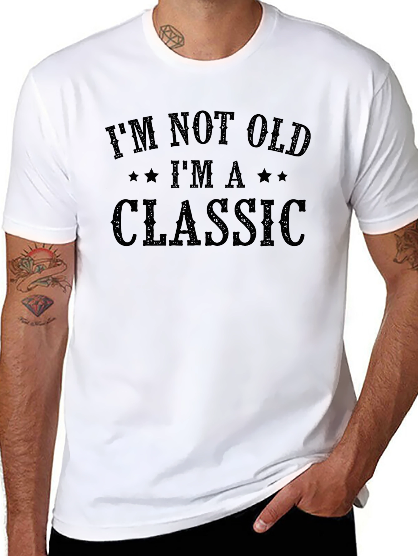 Black I'm Not Old I'm A Classic Graphic Tee view 8