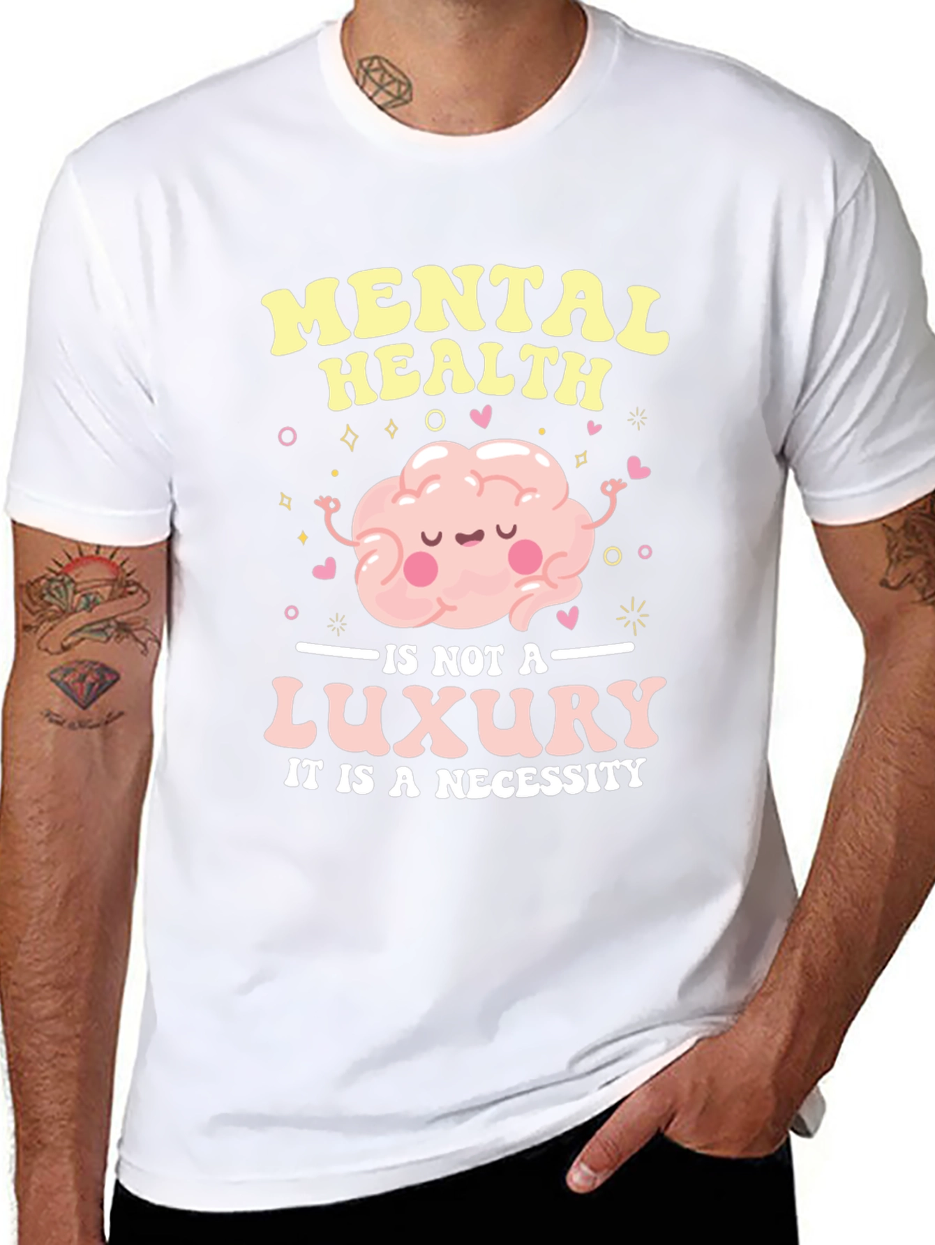 Black Mental Health Necessity Tee view 8