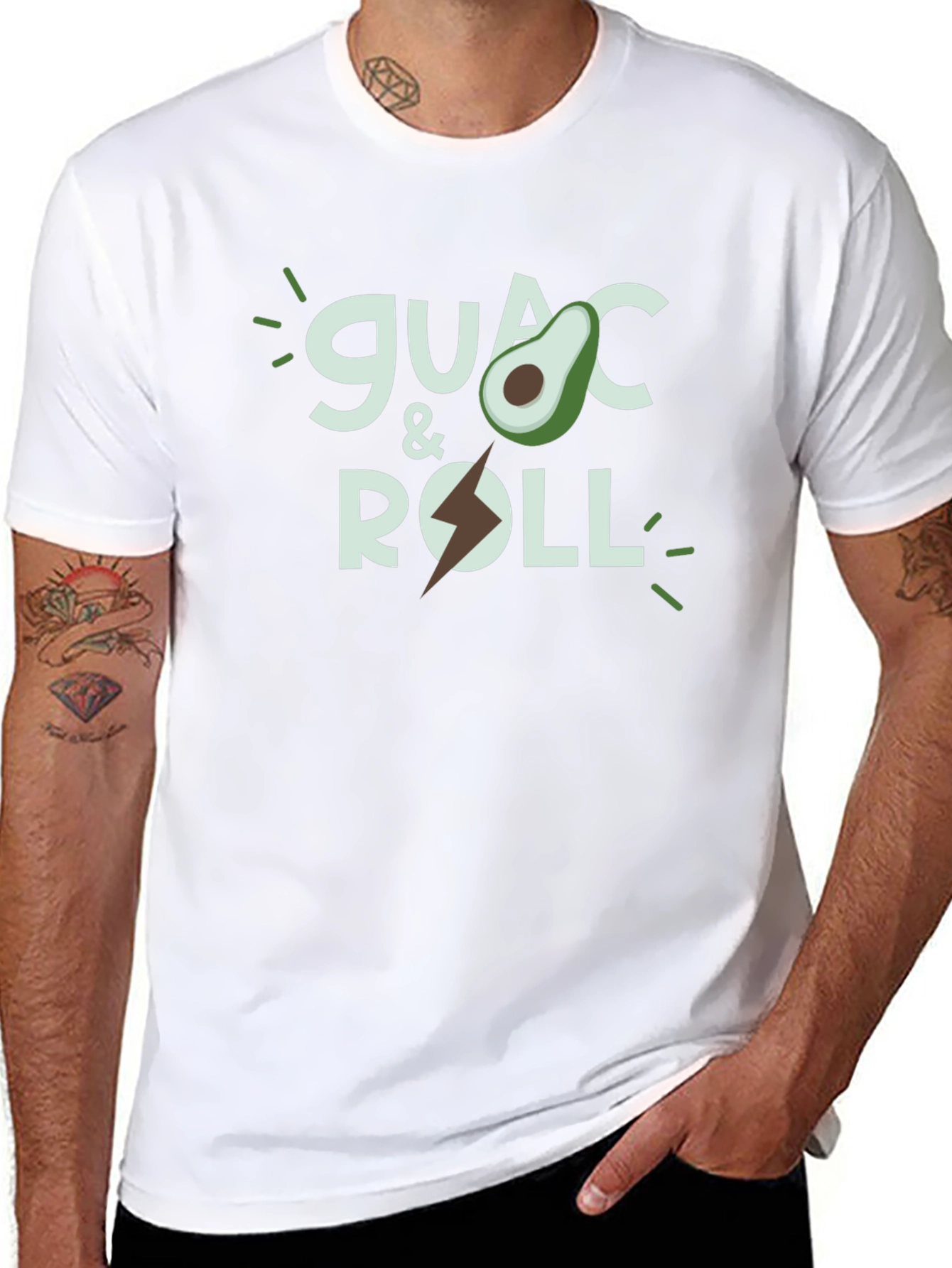 Guac and Roll Funny Avocado Graphic T-Shirt - 8