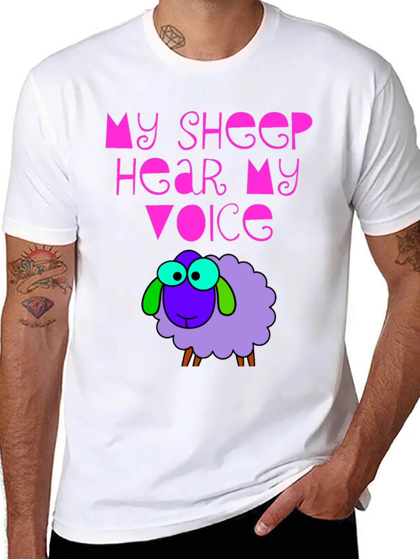 Black My Sheep Hear My Voice Graphic Tee view 8