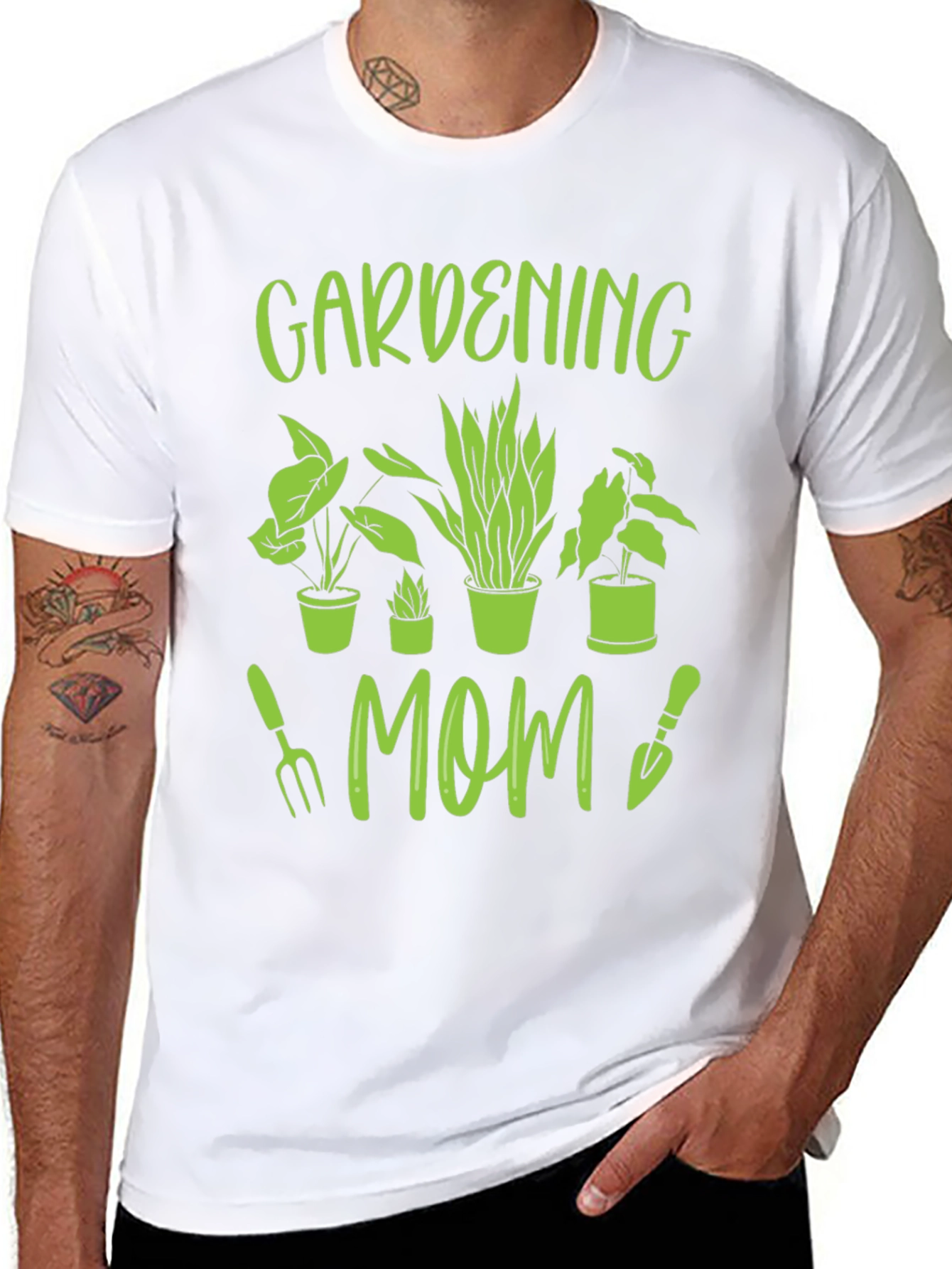 Black Gardening Mom T-Shirt - Plant Lover Apparel view 8