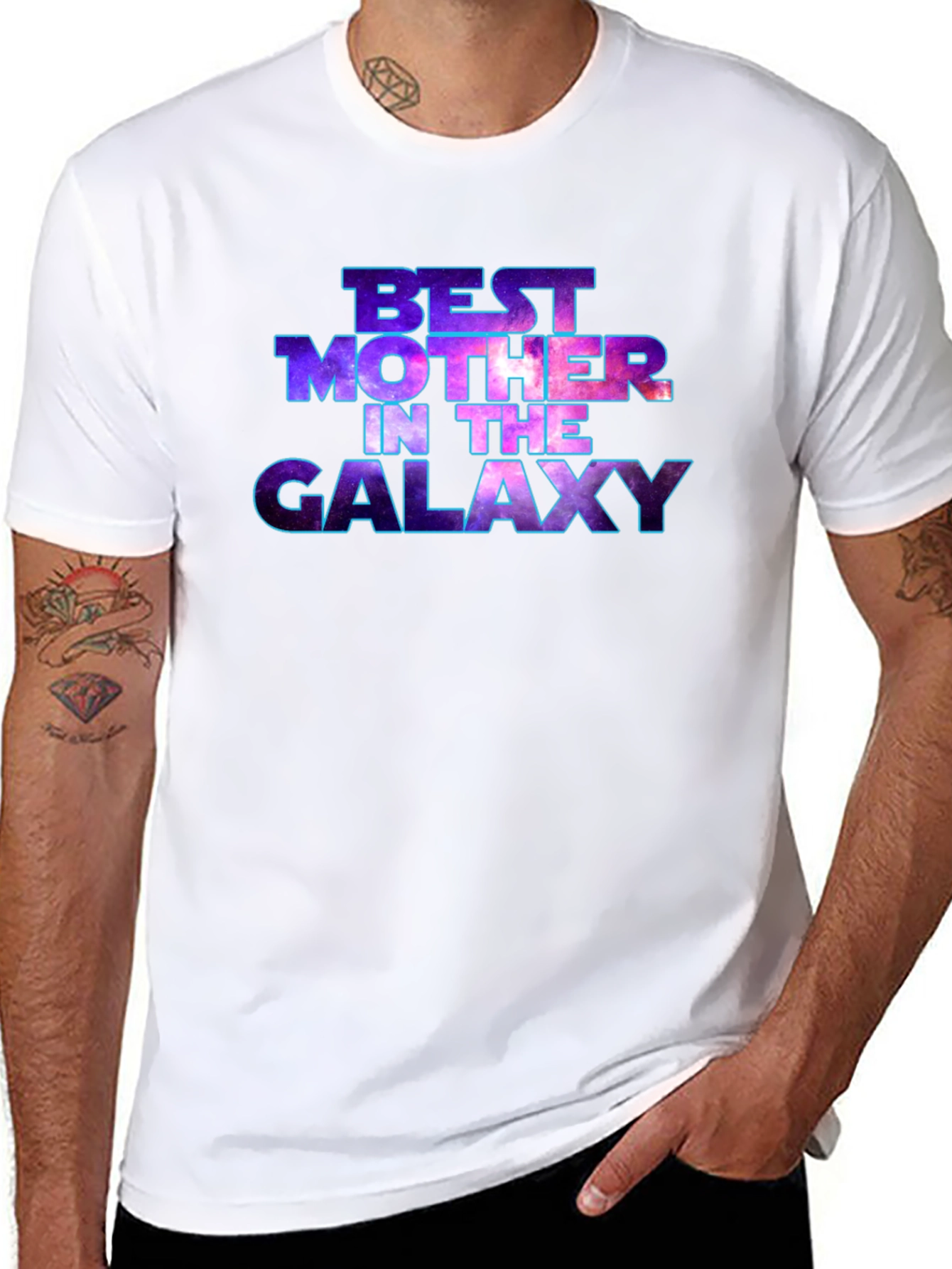 Black Best Mother in the Galaxy T-Shirt view 8