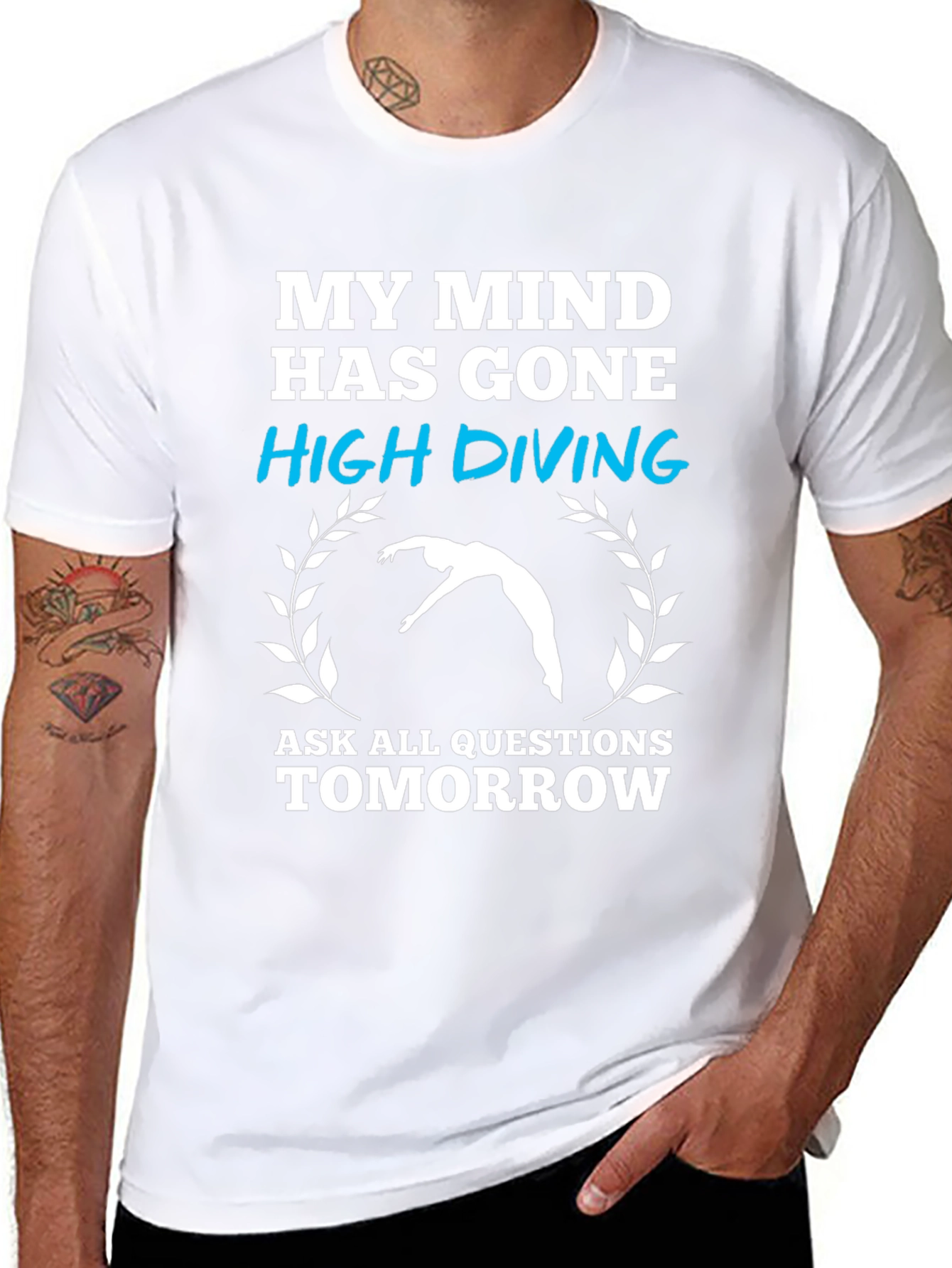 Black My Mind High Diving Graphic T-Shirt view 8