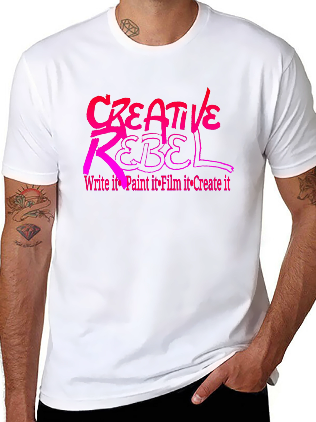 Black Creative Rebel Graphic Tee view 8