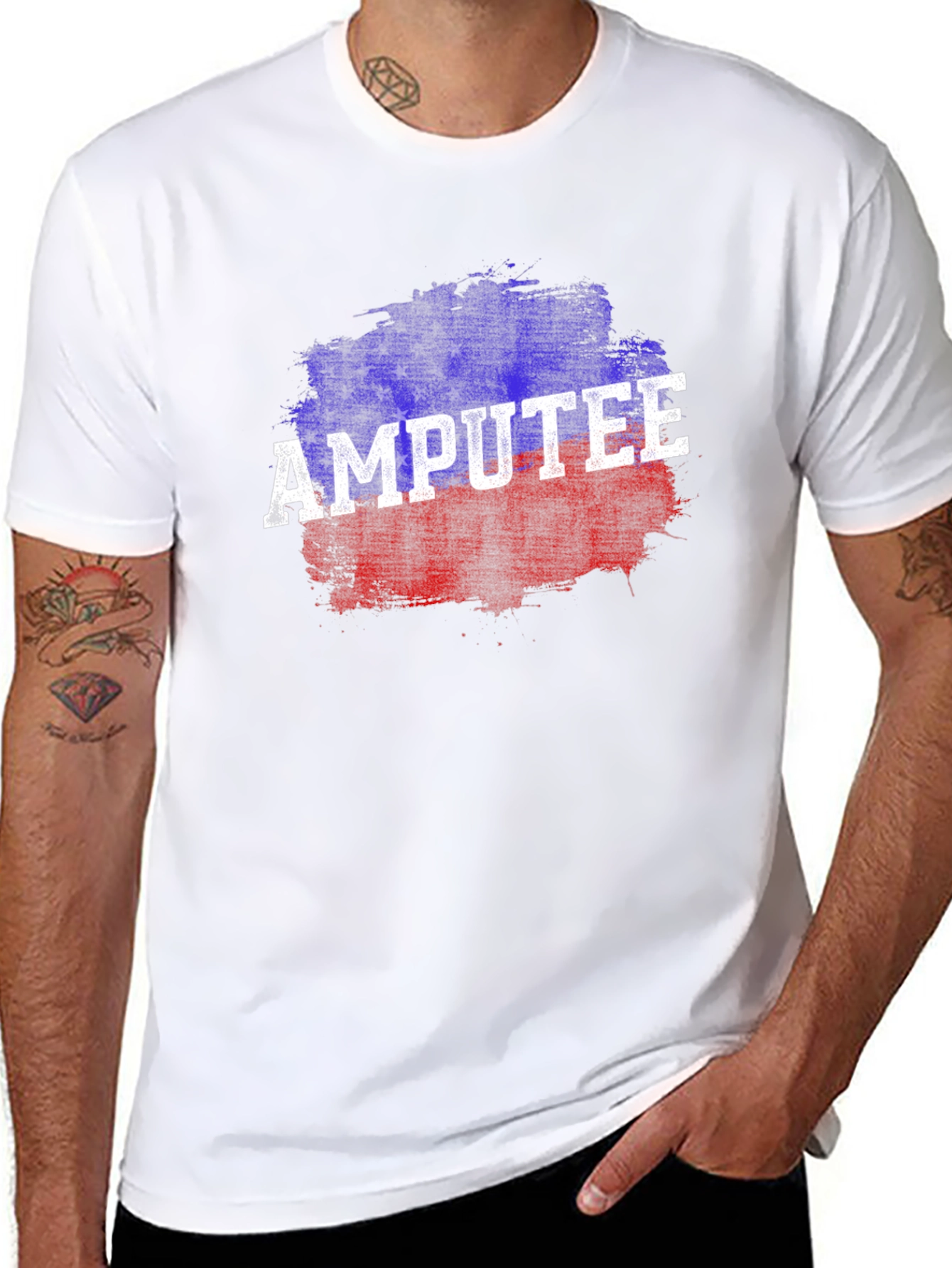Black Amputee Patriotic T-Shirt view 8