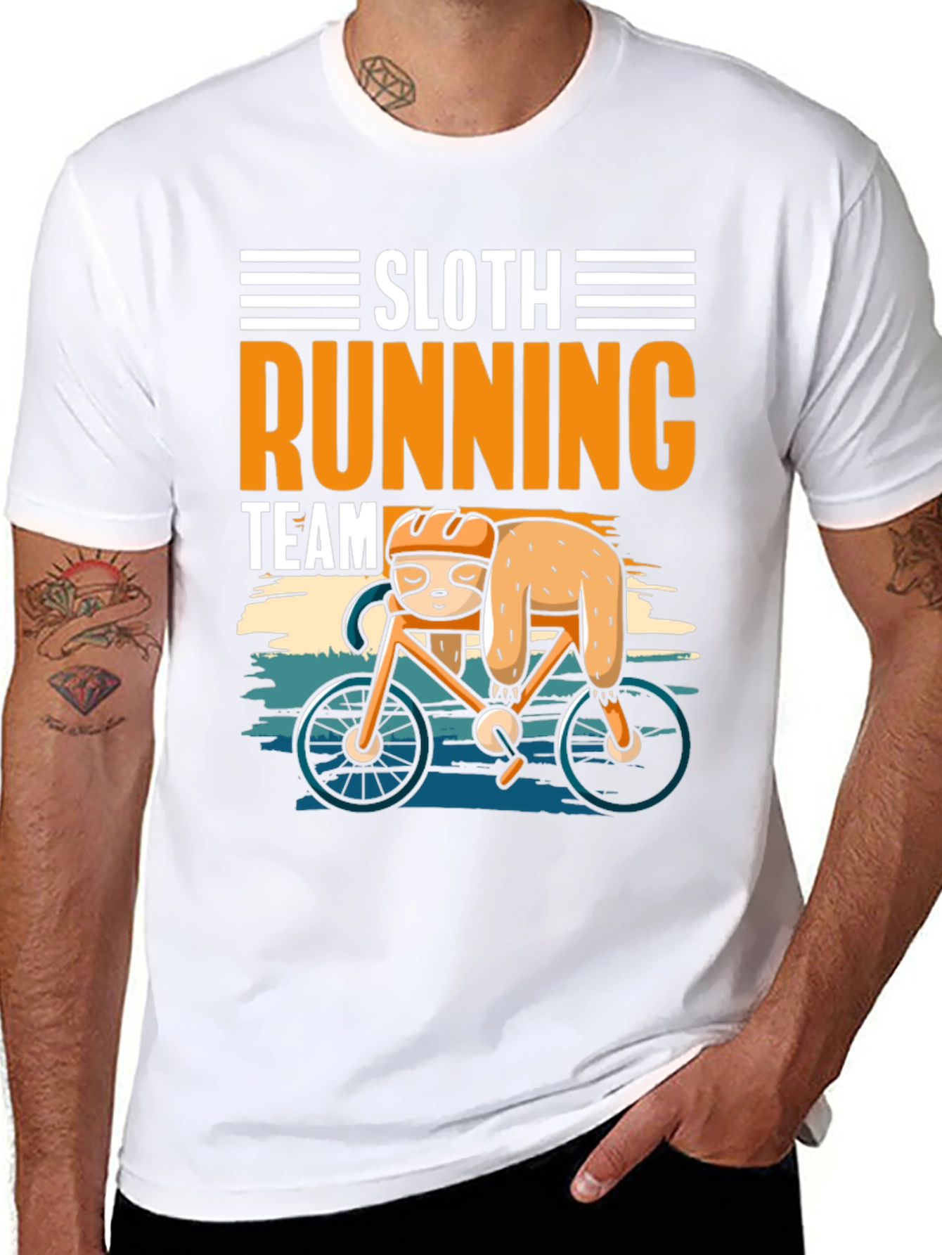 Black Sloth Running Team T-Shirt view 8