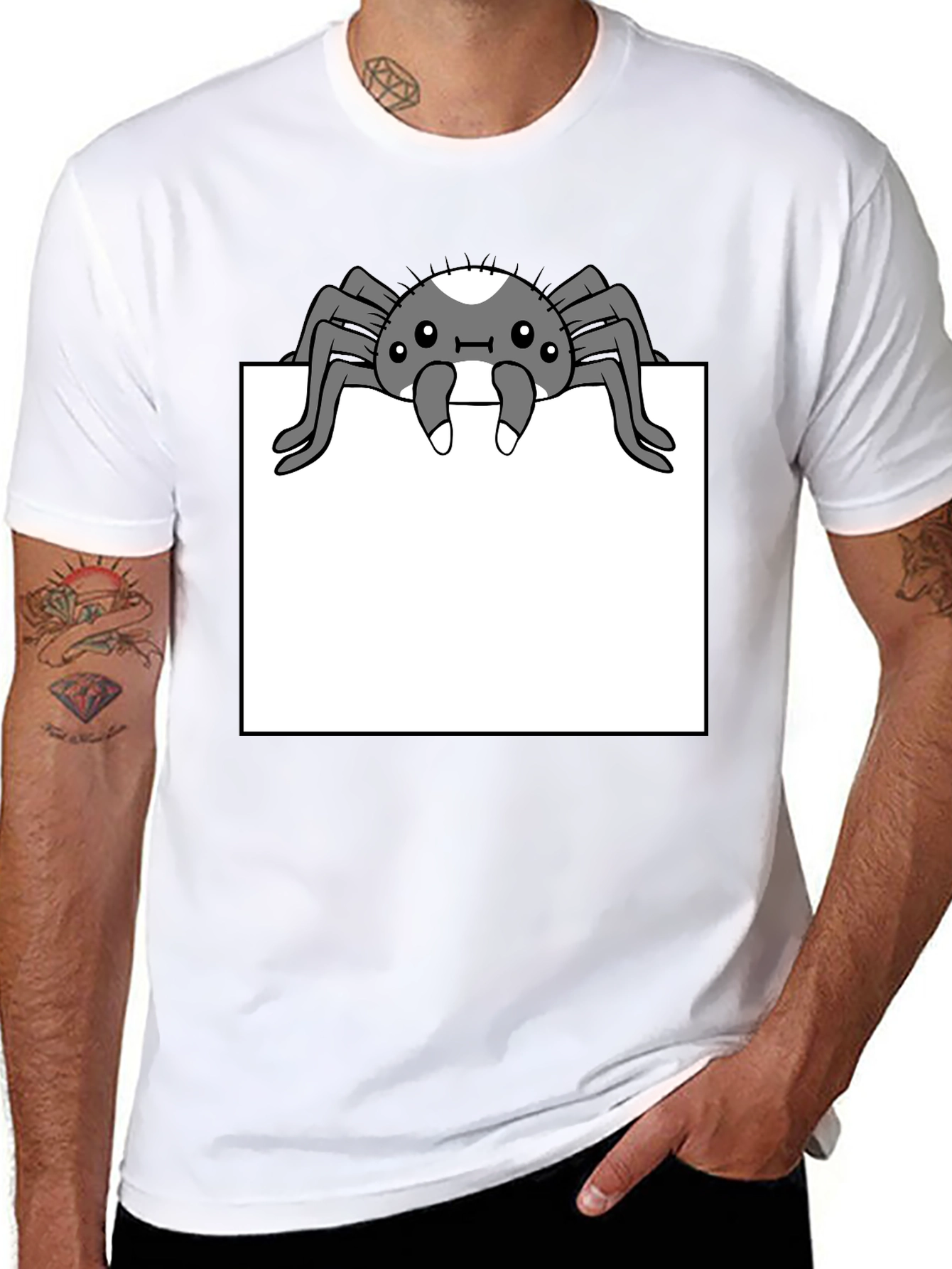 Black Spider Graphic Tee - Cute & Creepy Style view 8