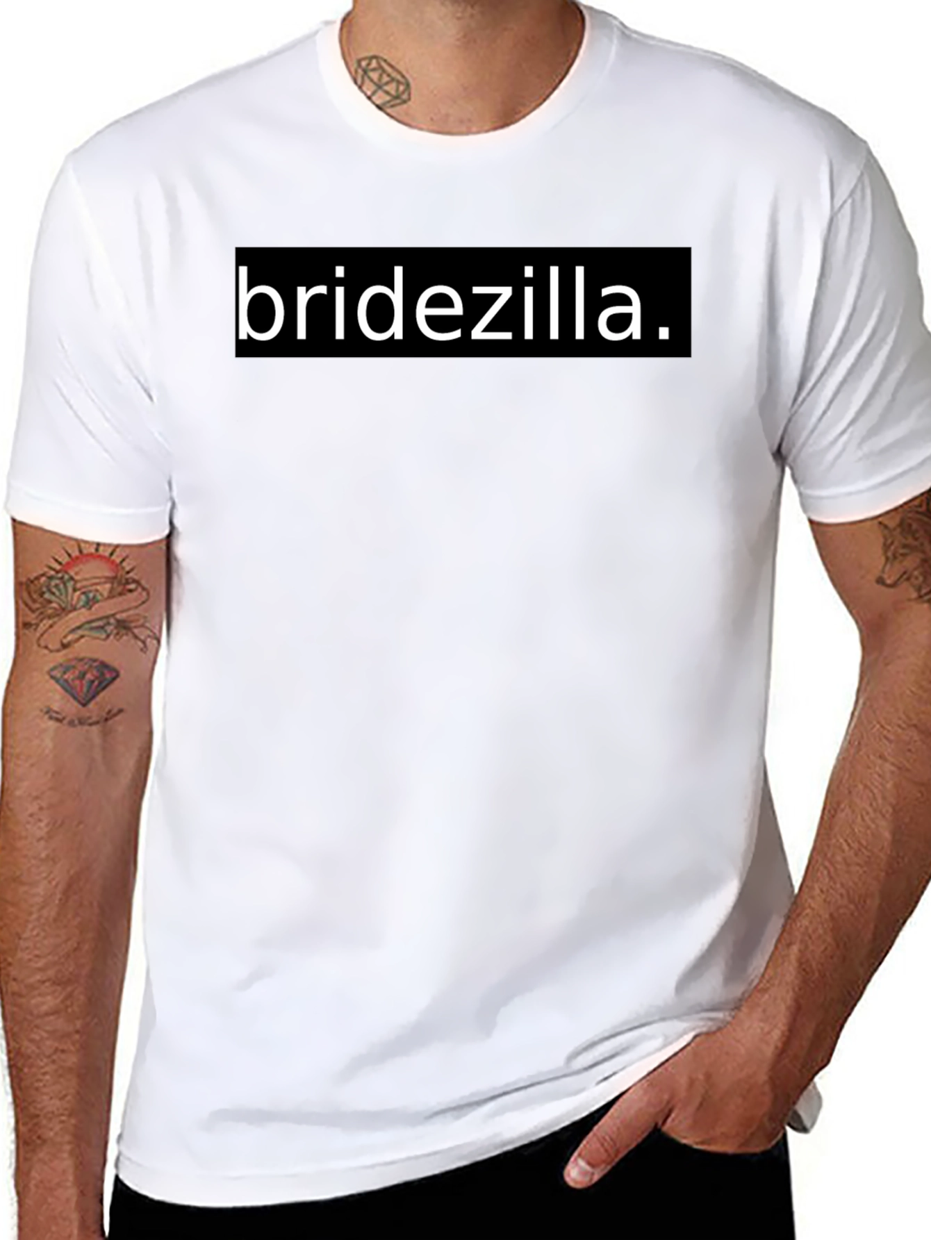 Black Bridezilla T-Shirt - Black Cotton Blend view 8