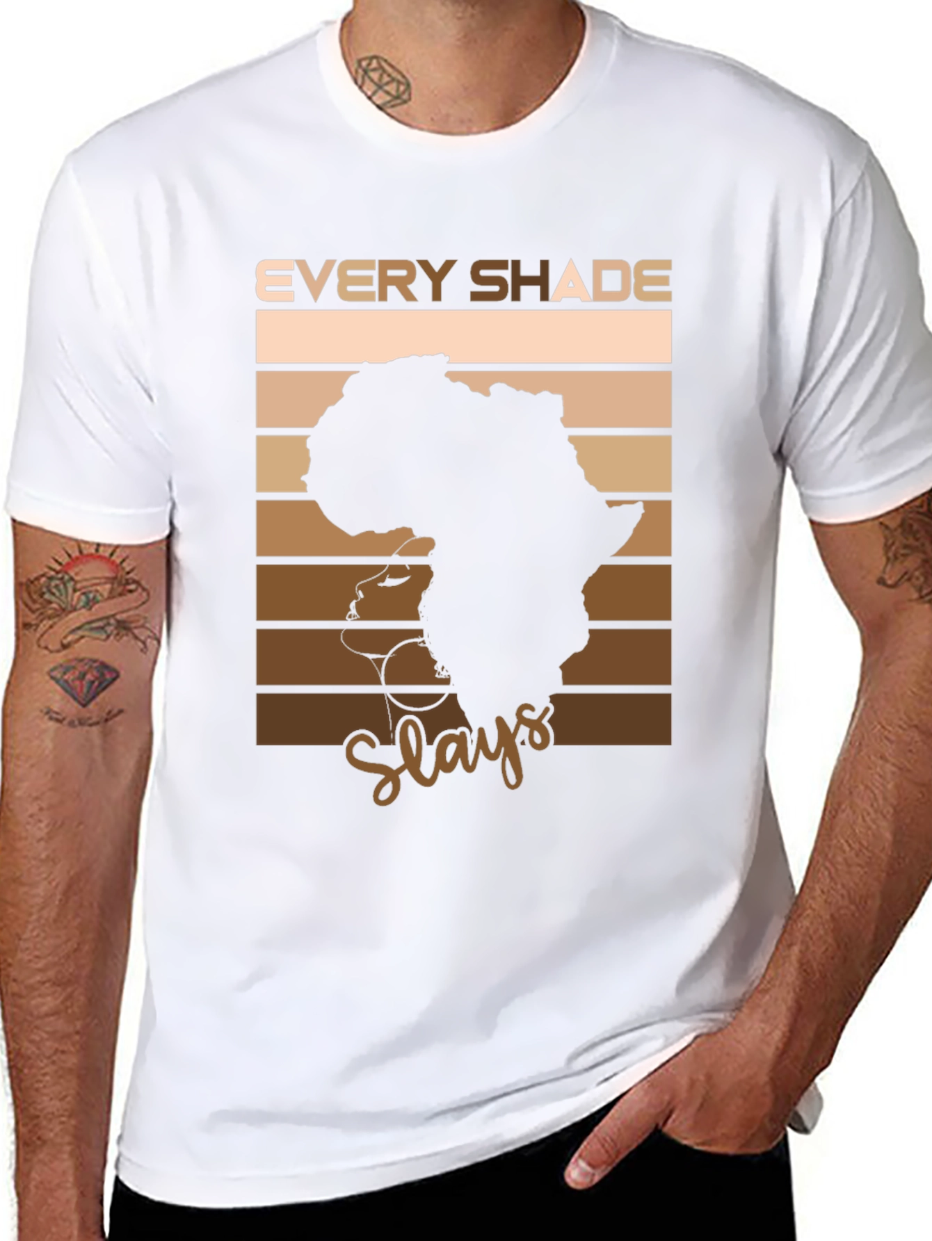 Black Every Shade Slays T-Shirt - African Pride view 8