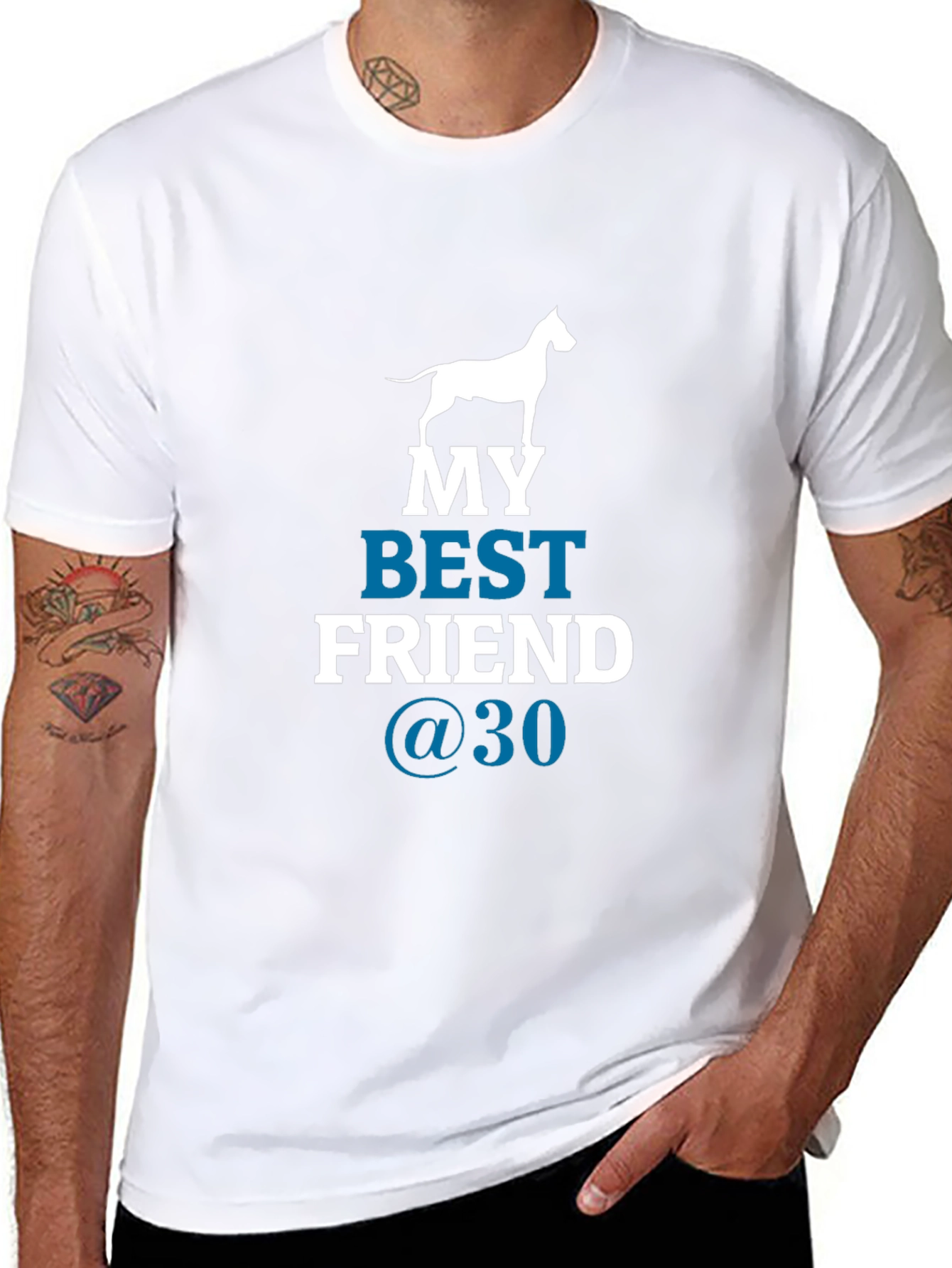 Black My Best Friend Dog Graphic T-Shirt view 8