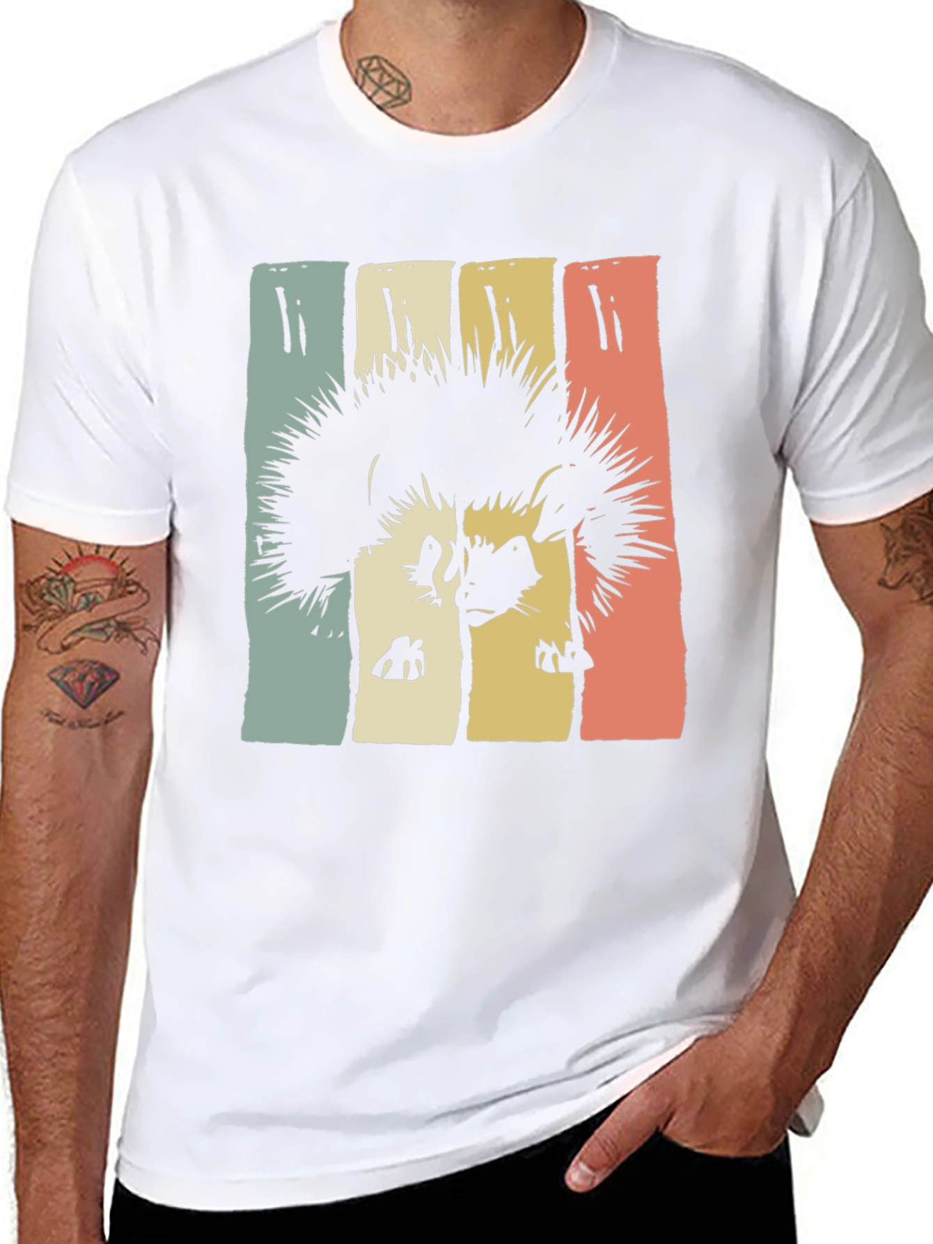 Black Retro Hedgehog Graphic Tee view 8