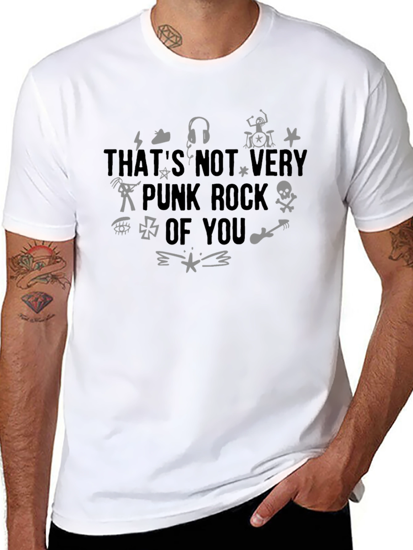 Black That's Not Very Punk Rock of You Graphic T-Shirt view 8