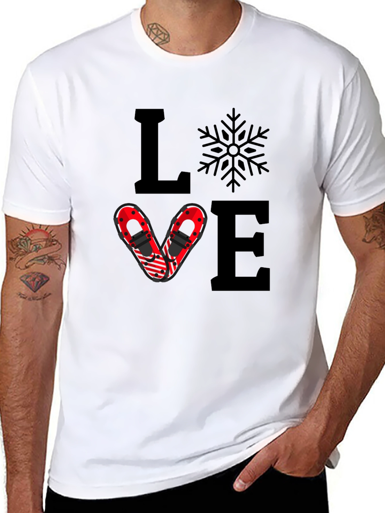 Love Snowshoeing Graphic Tee - Black - 8