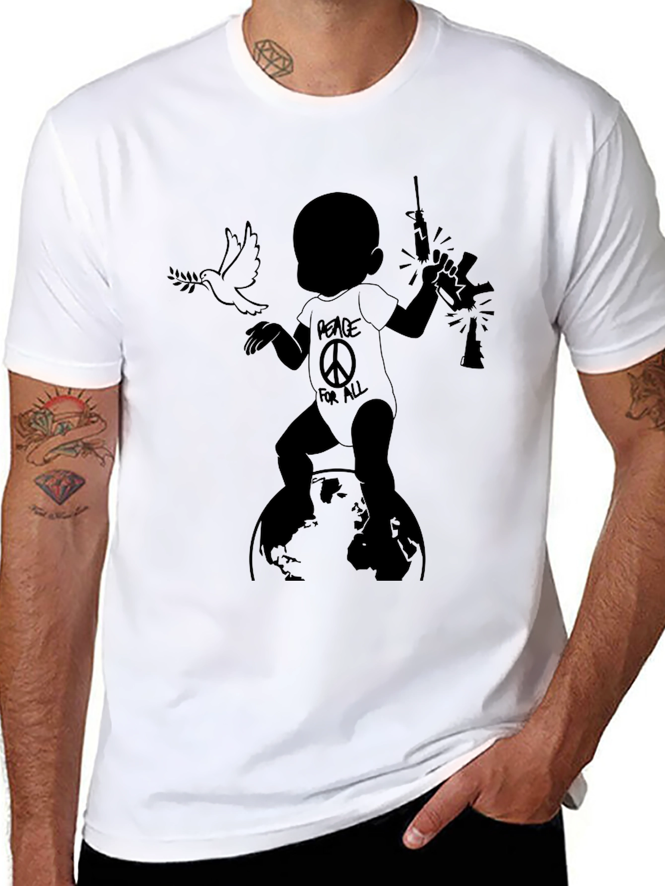 Peace vs. War Graphic Tee - 8
