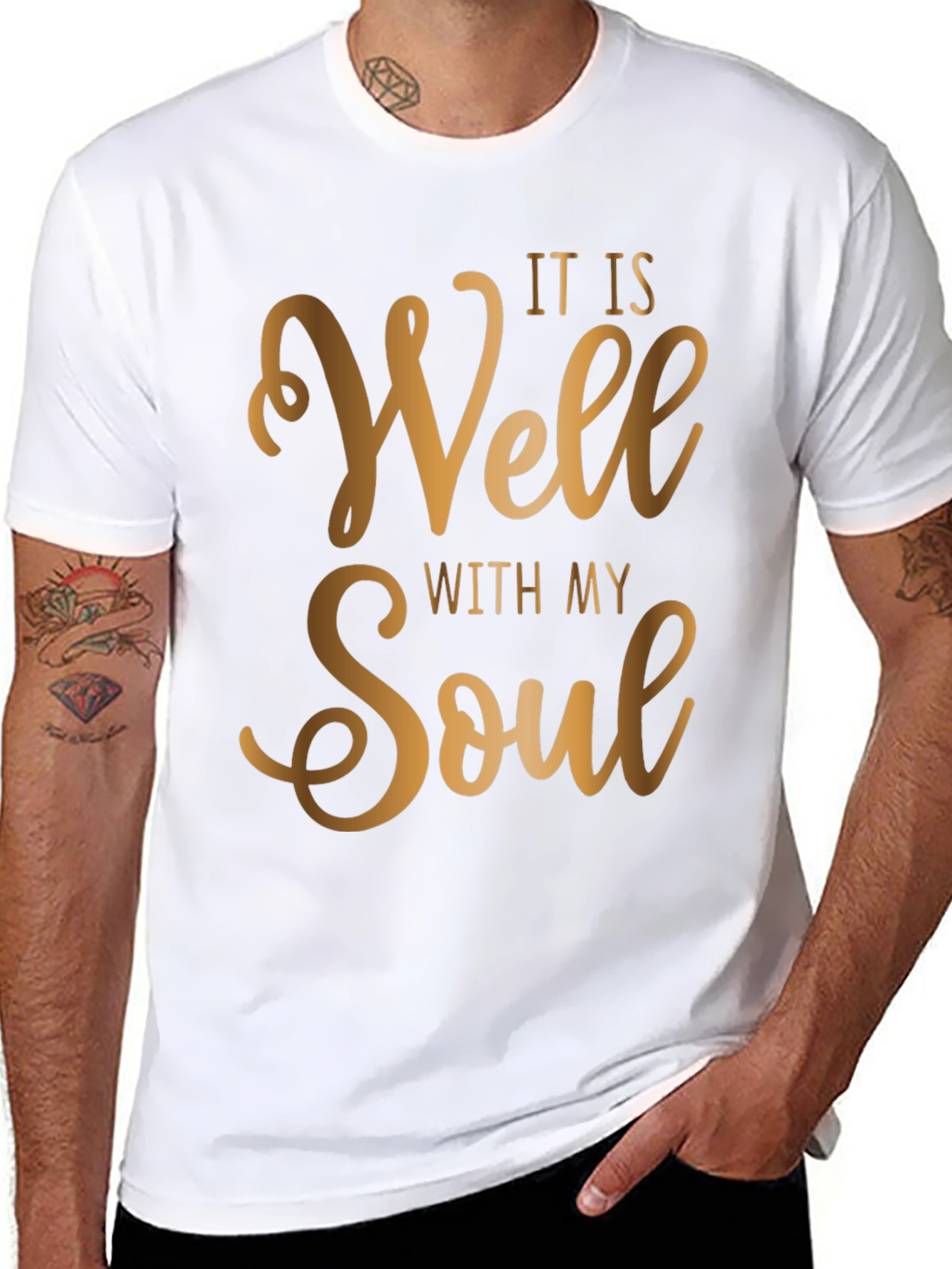 Black It is Well With My Soul T-Shirt view 8