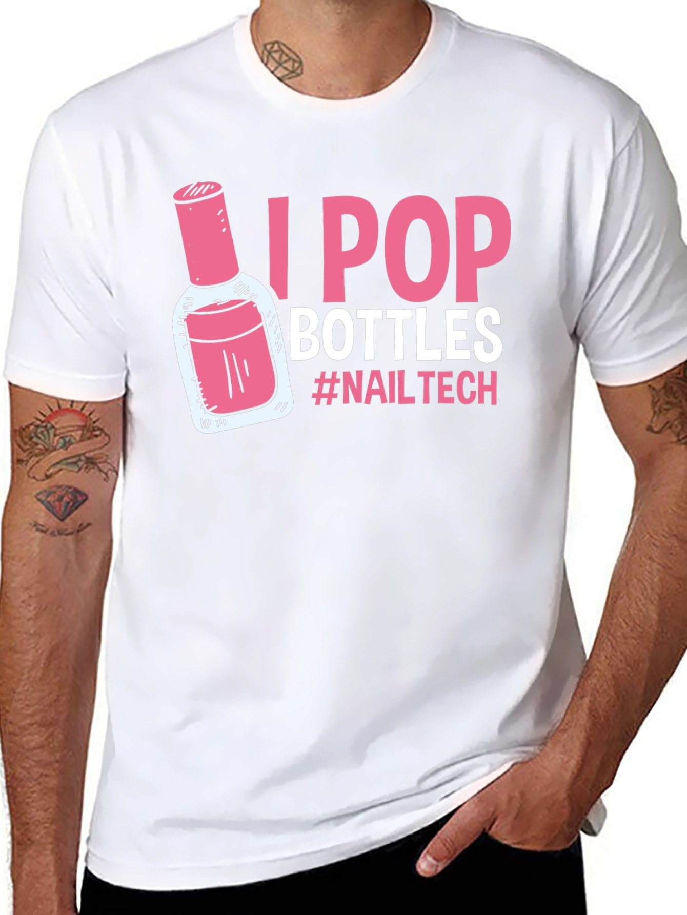 I Pop Bottles Nail Tech T-Shirt - 8