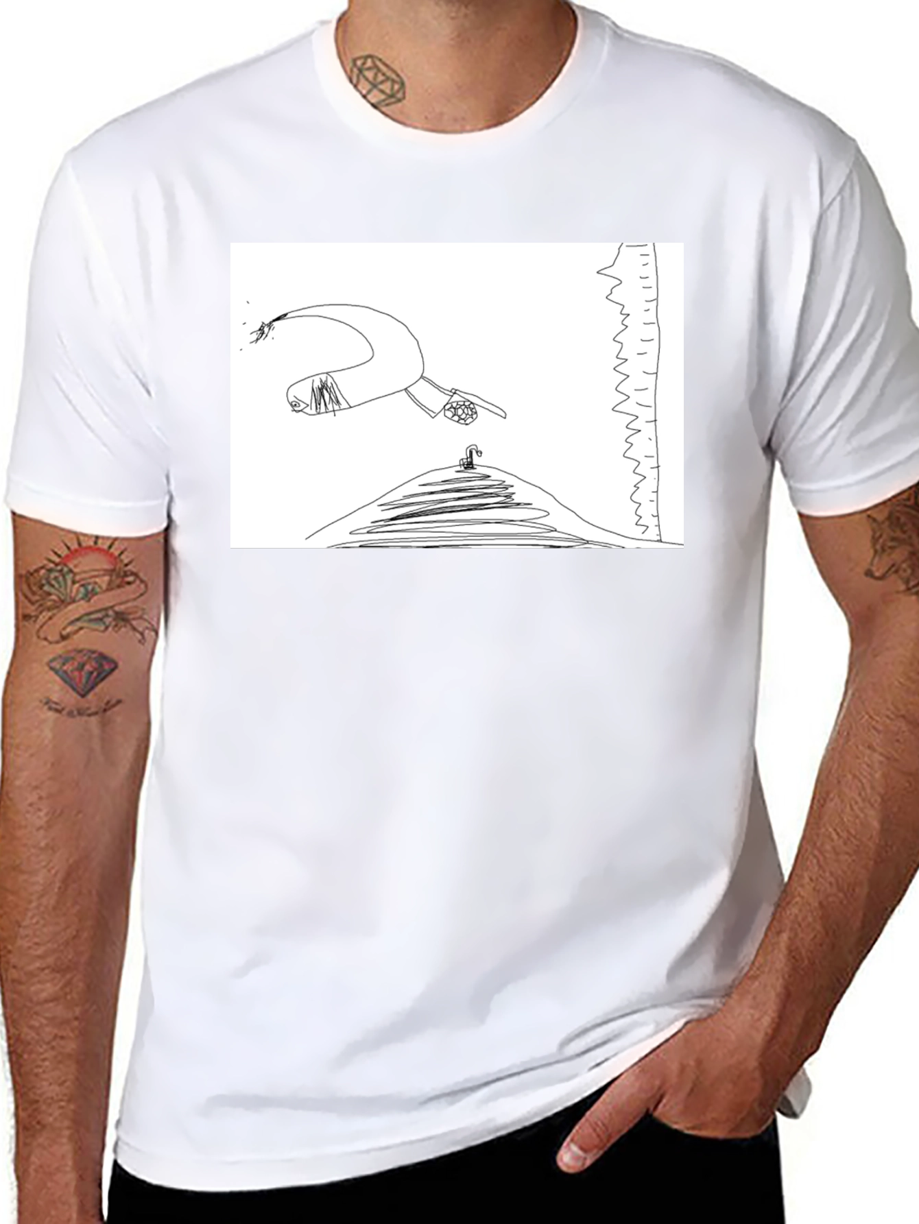 Black Surreal Graphic Tee - The Fall view 8