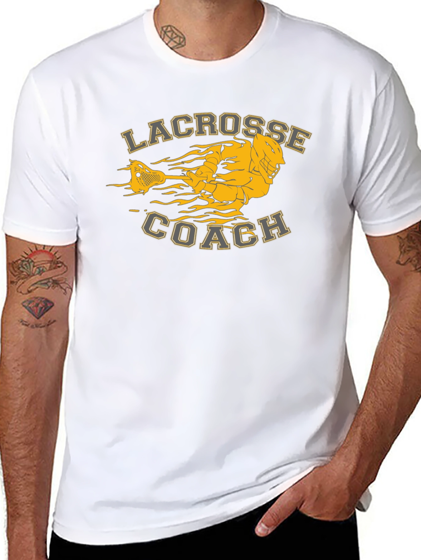 Black Lacrosse Coach Graphic Tee view 8