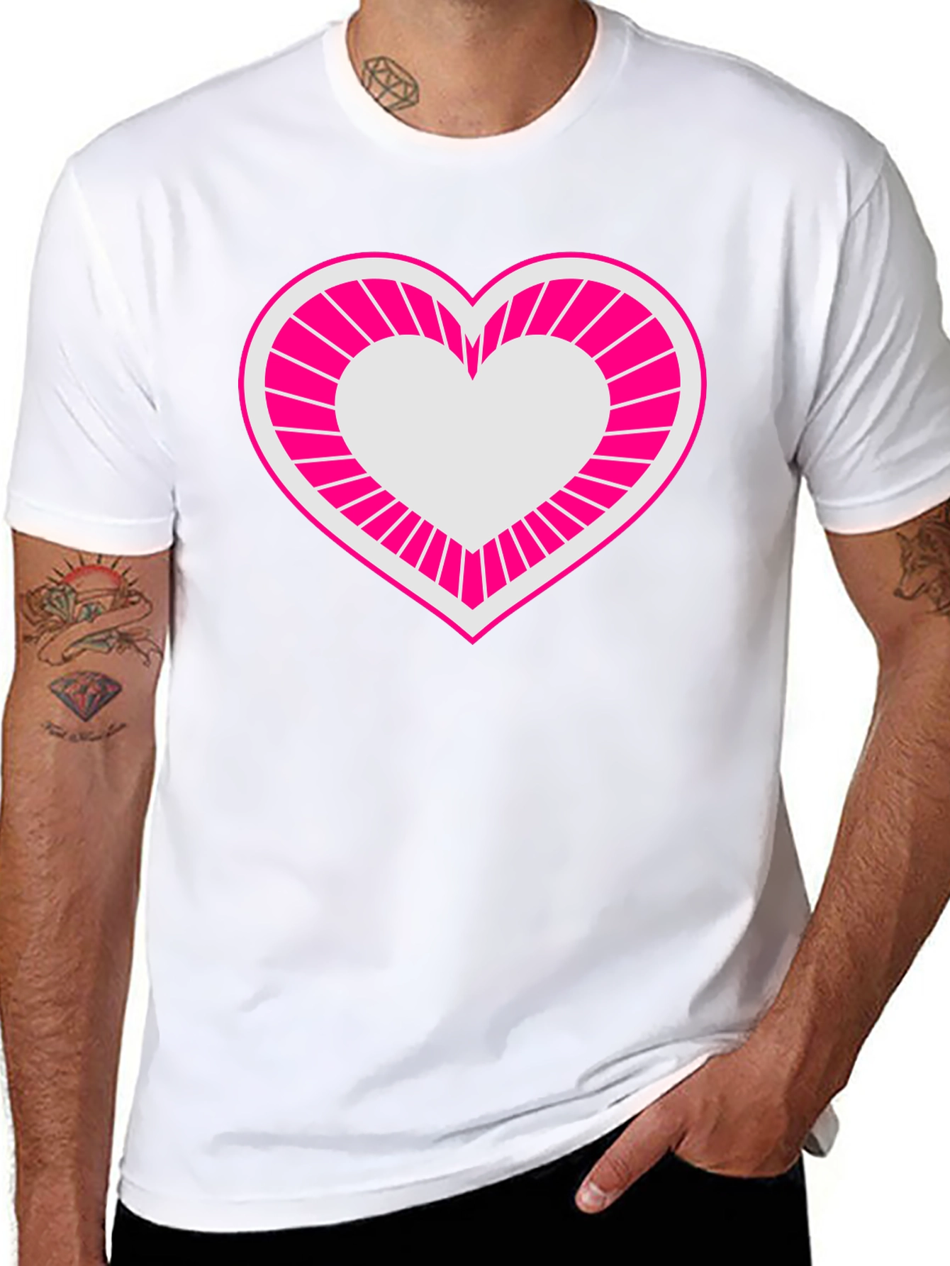 Black Heart Graphic Tee - Bold & Stylish Men's T-Shirt view 8