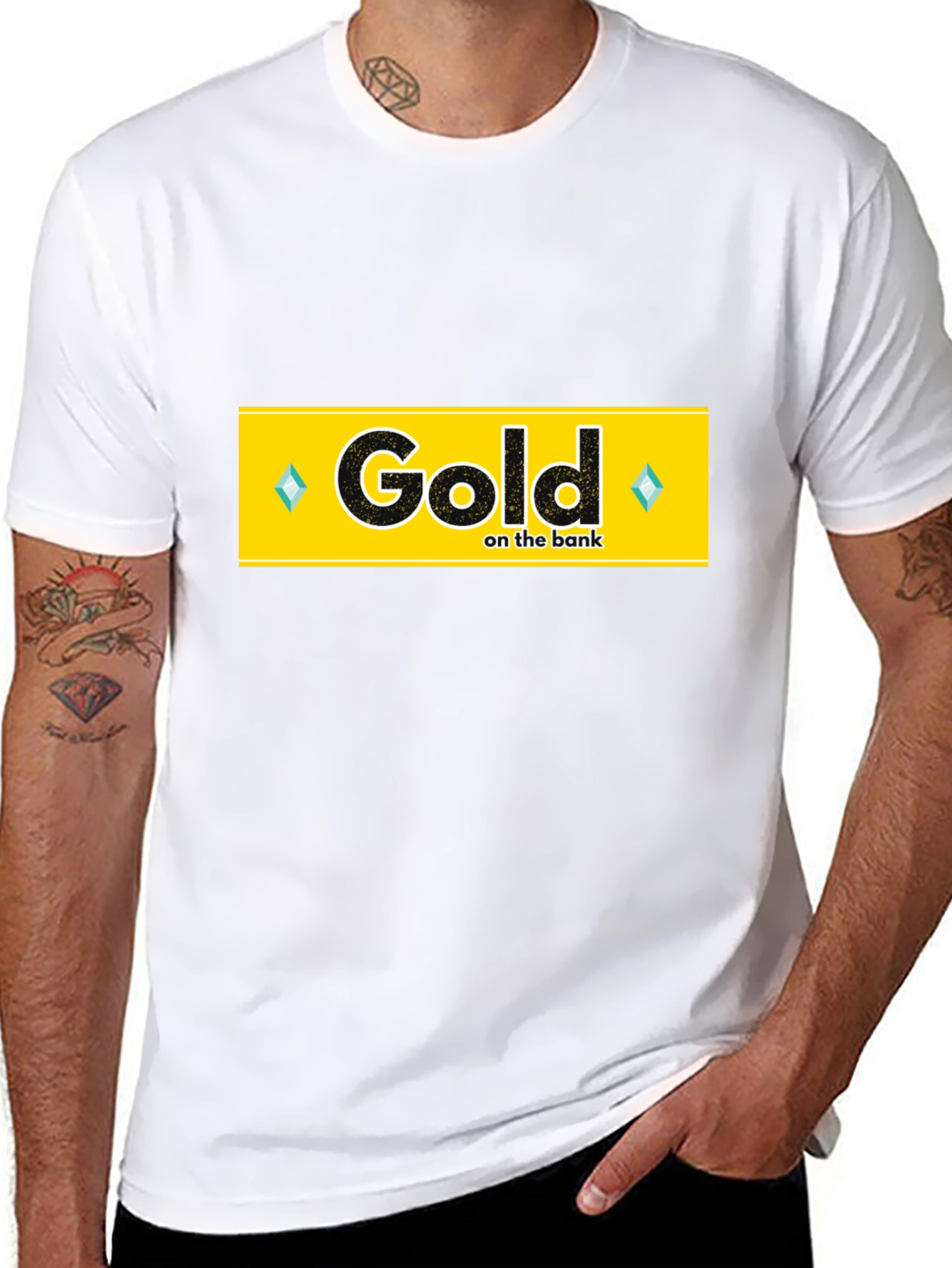 Black Gold on the Bank T-Shirt - Black view 8