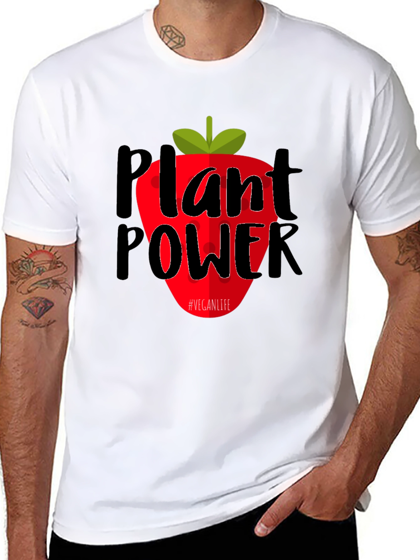 Plant Power Vegan Life T-Shirt - 8