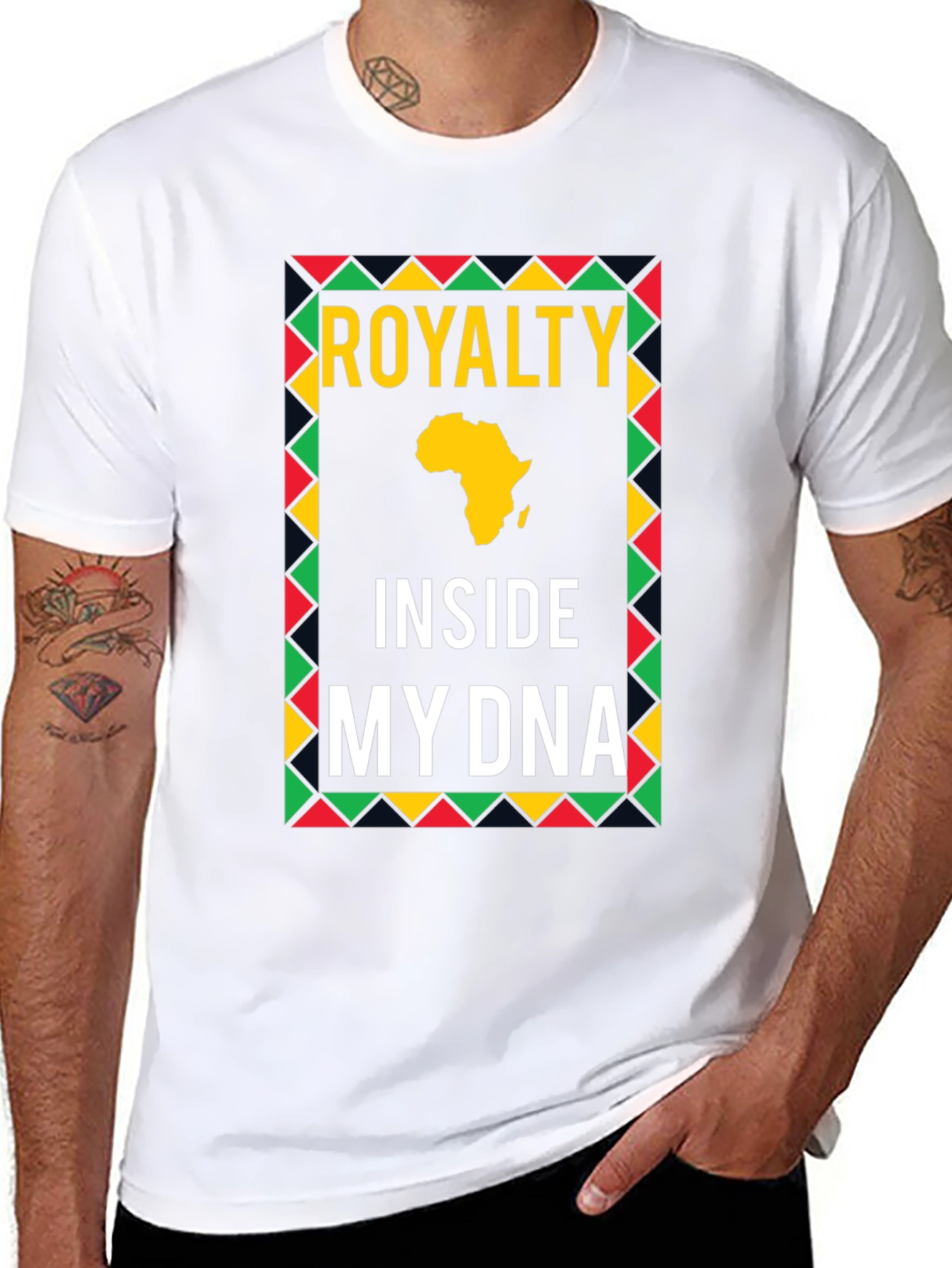 Black Royalty Inside My DNA Africa T-Shirt view 8