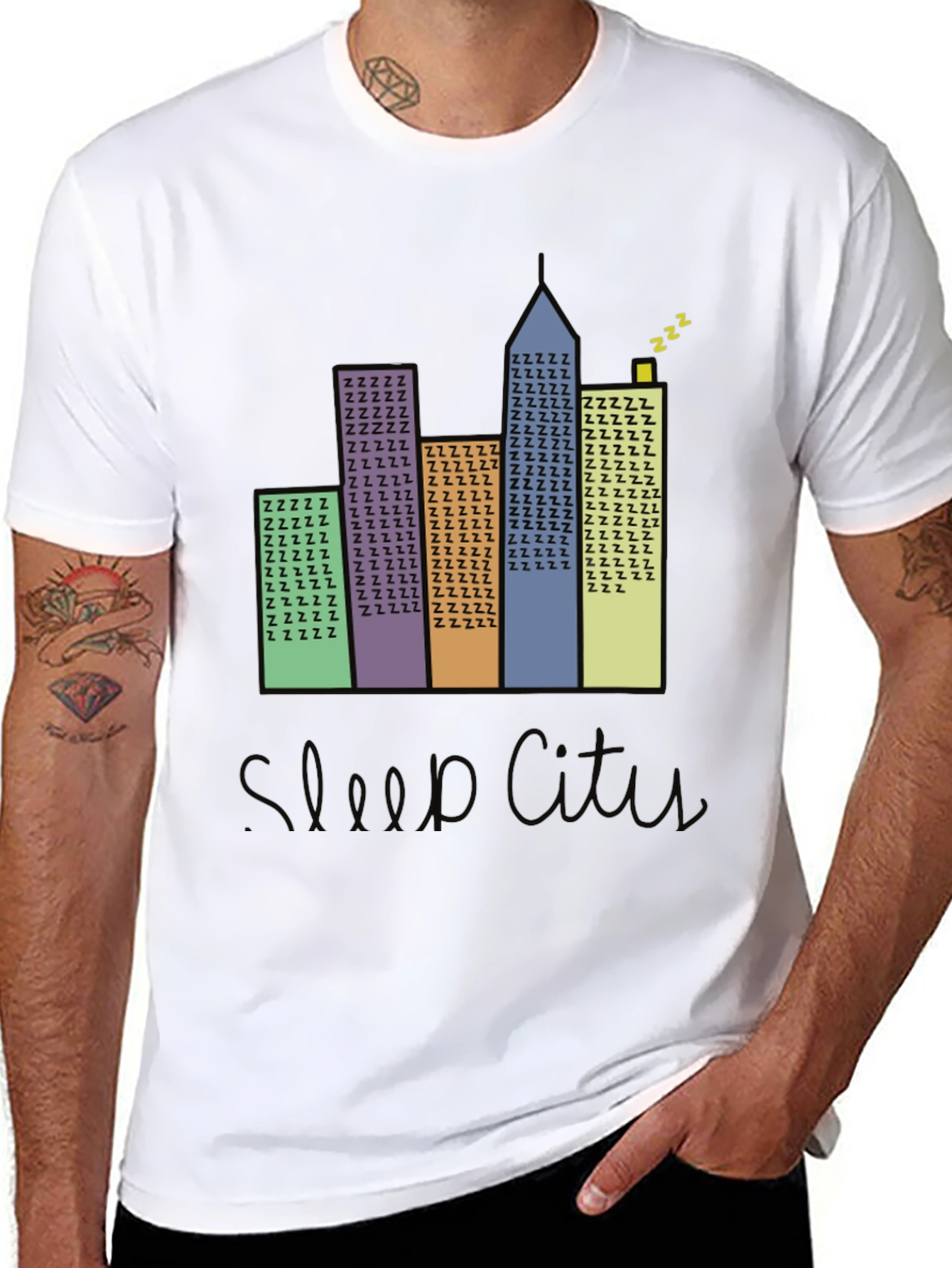 Black Sleep City T-Shirt - Urban Dreams view 8
