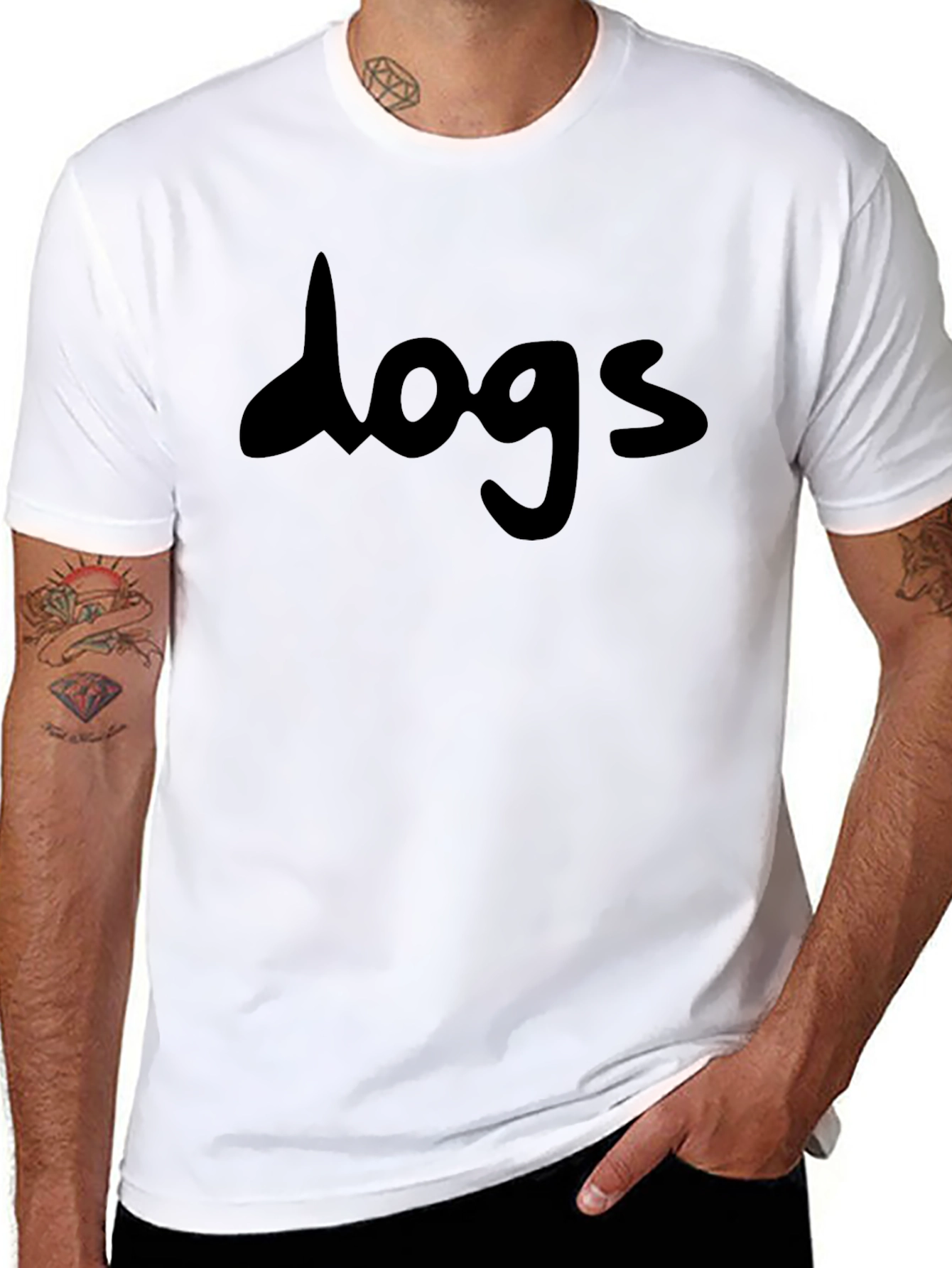 Black Dogs Graphic T-Shirt - Casual Black Tee view 8