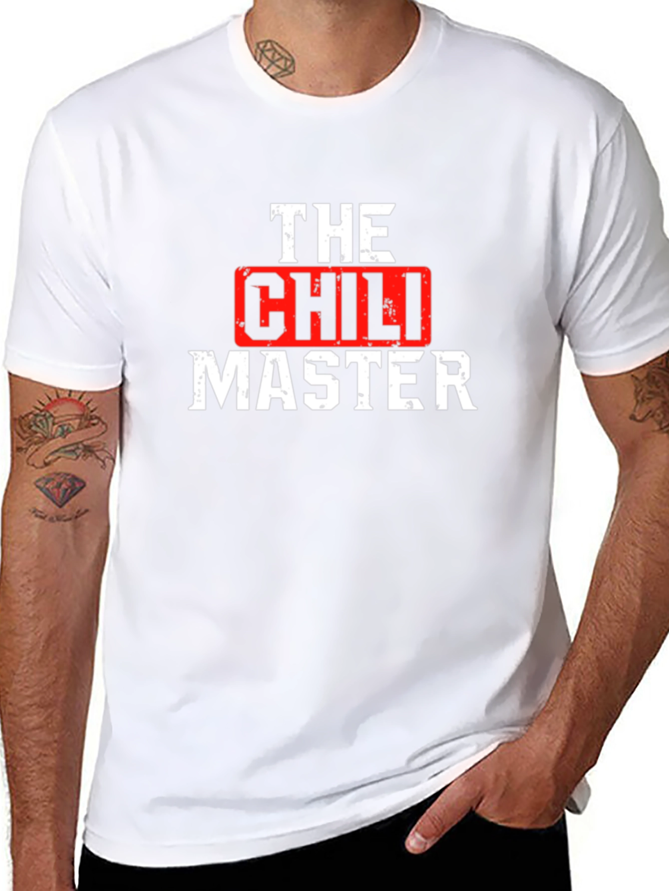 Black The Chili Master T-Shirt - Funny Foodie Tee view 8