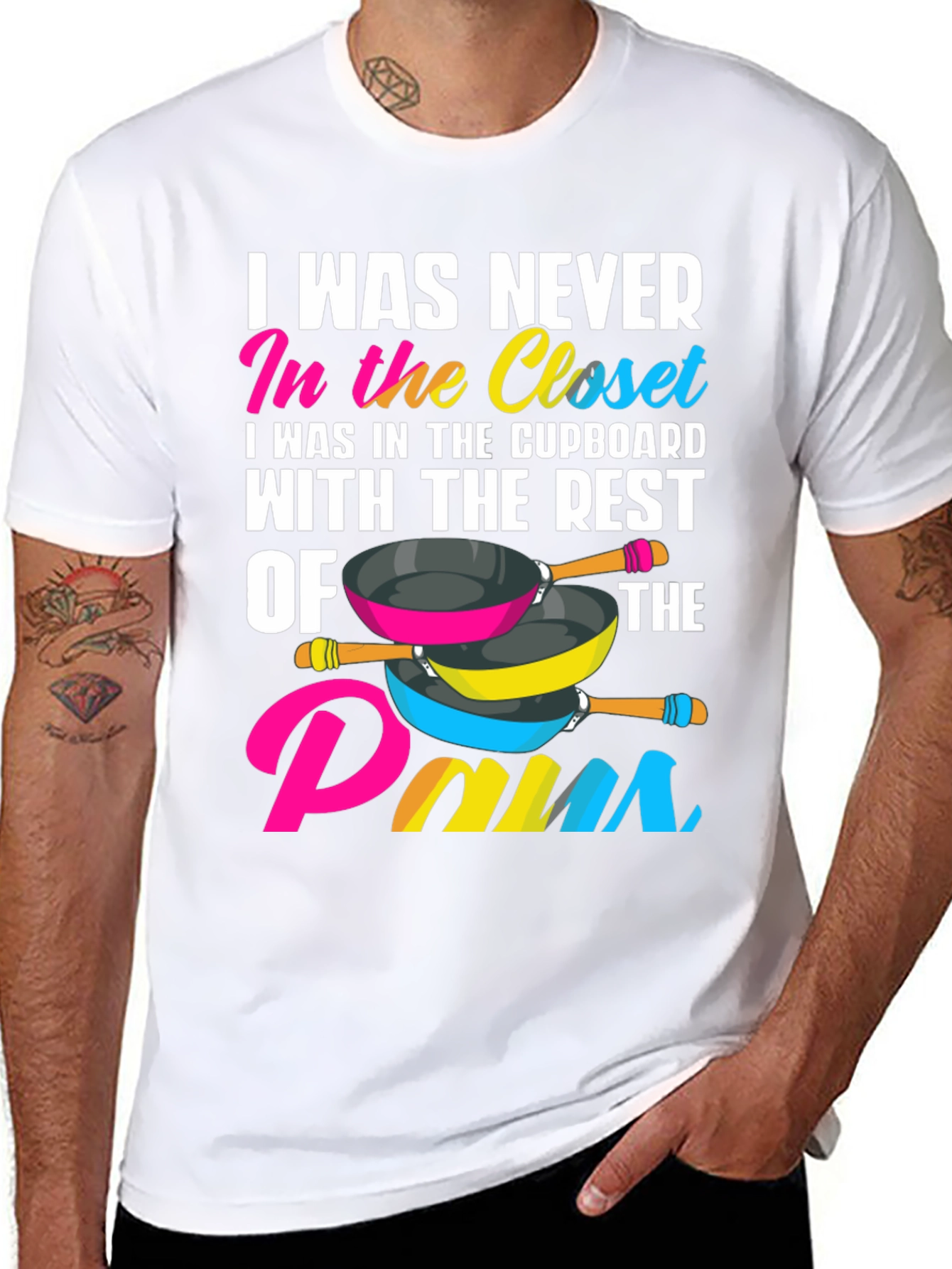 Black I Was Never In the Closet T-Shirt view 8