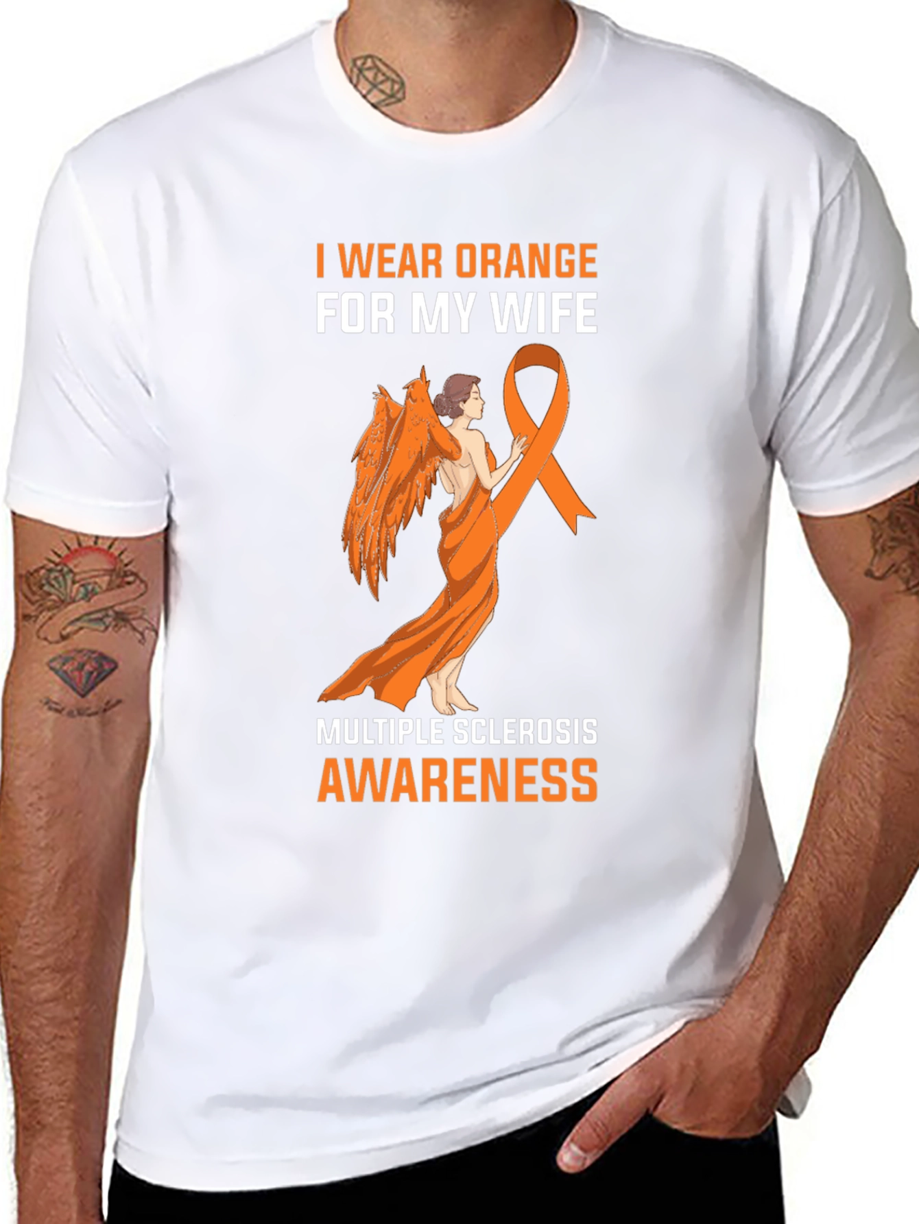 I Wear Orange for My Wife Awareness T-Shirt - 8