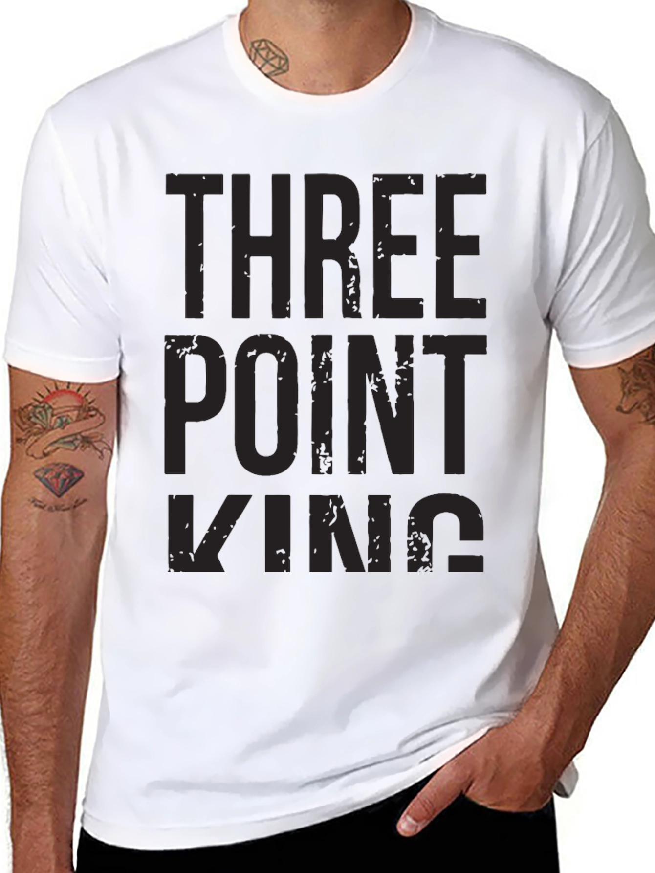 Black Three Point King Black T-Shirt view 8