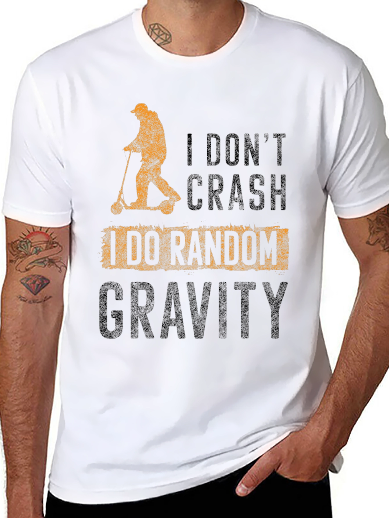 Black Random Gravity T-Shirt view 8