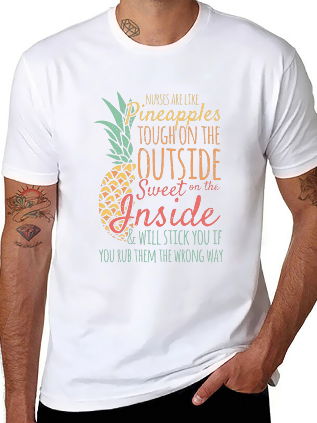 Black Nurses Are Like Pineapples Graphic T-Shirt view 8