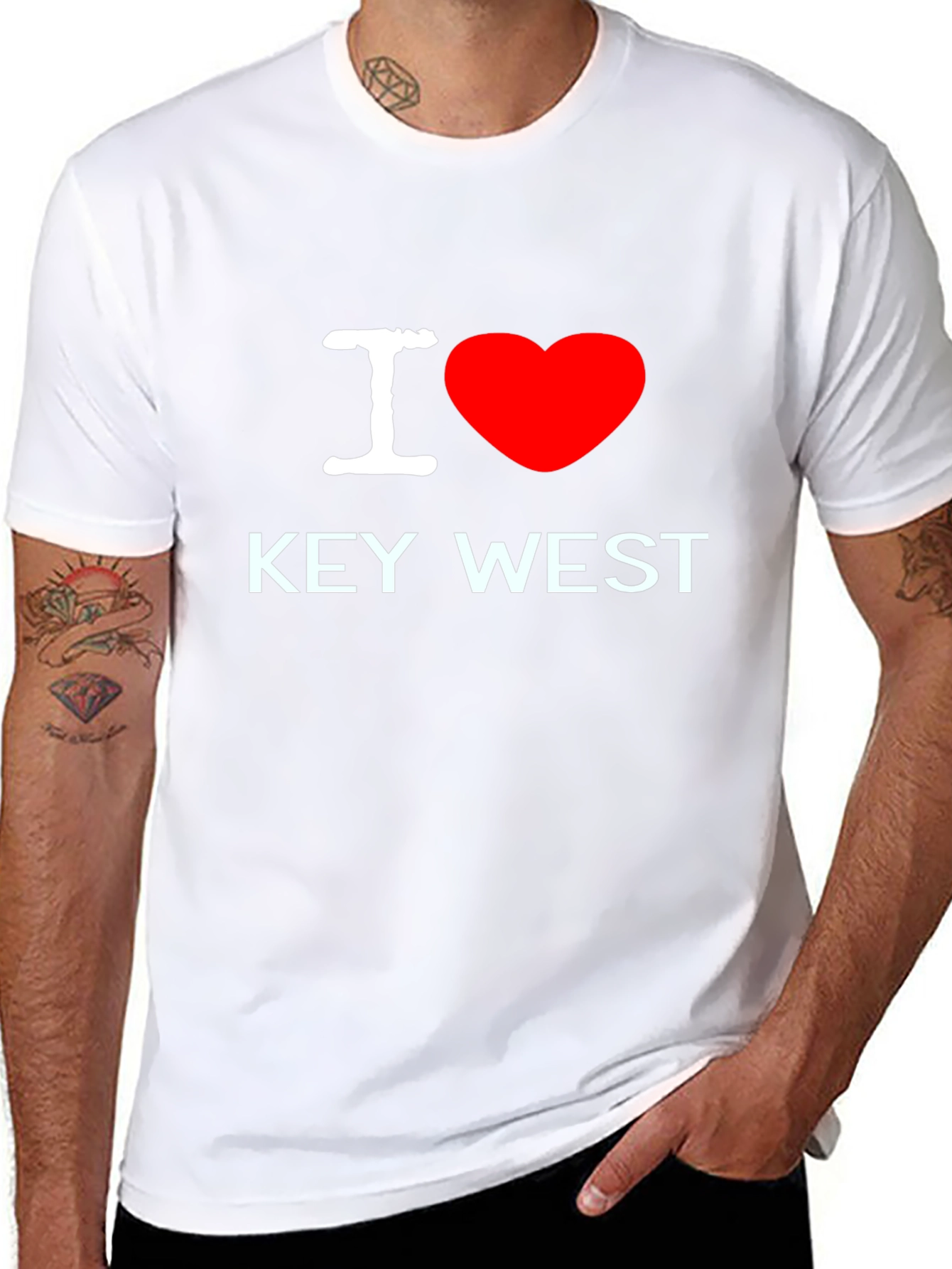 Black I Love Key West Black T-Shirt view 8