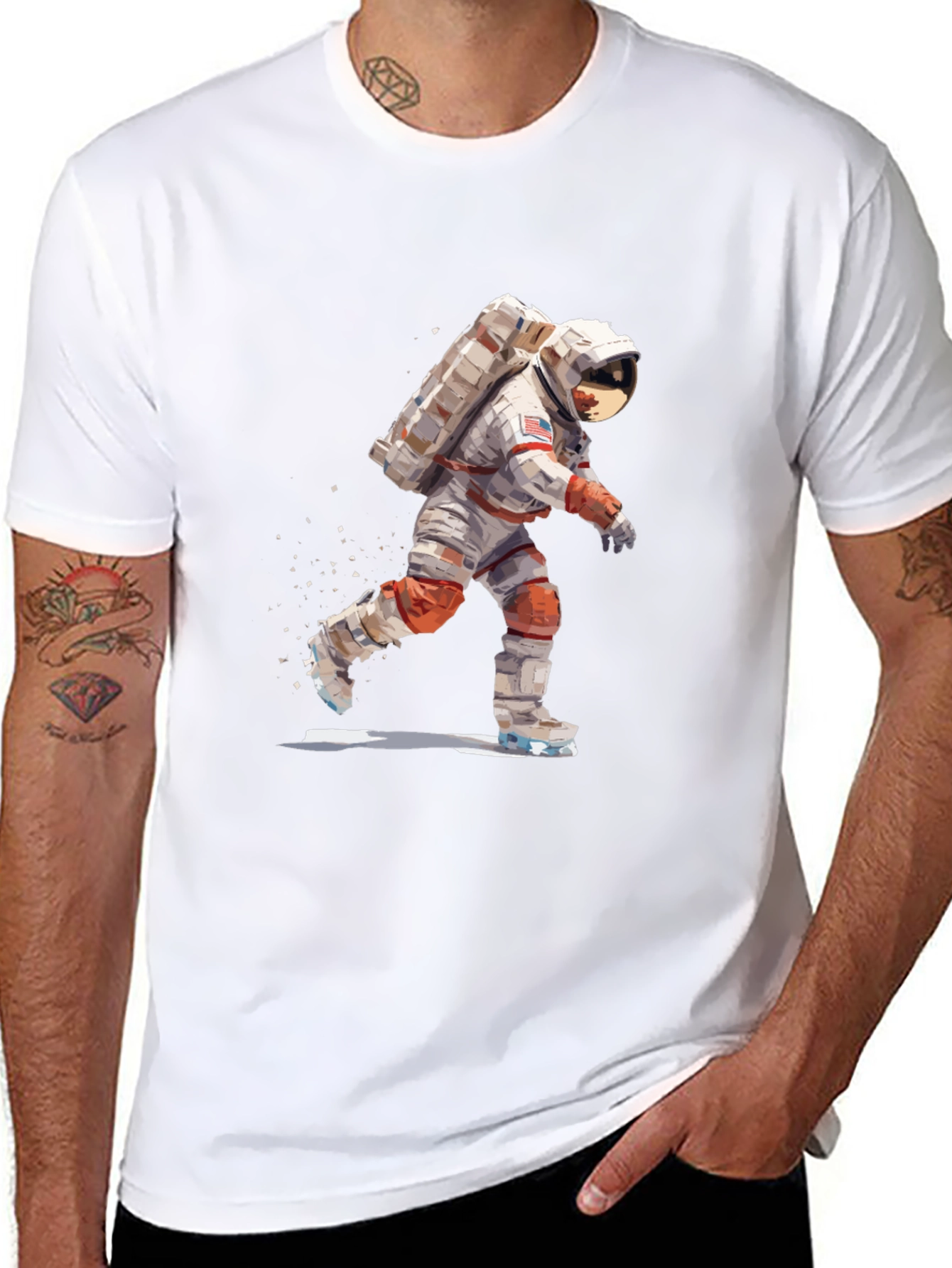 Black Astronaut Graphic Tee - Explore in Style view 8