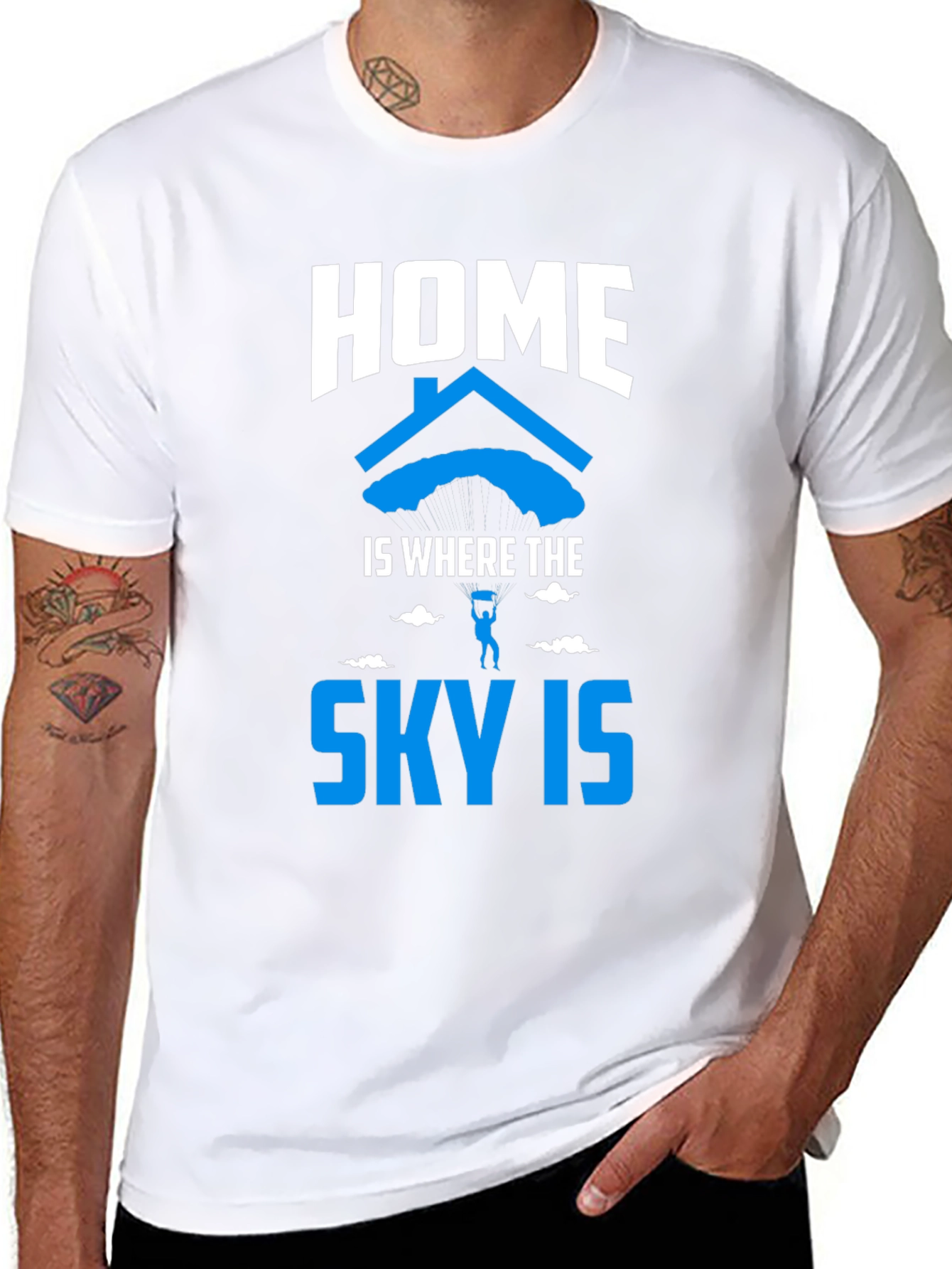 Black Home is Where the Sky Is T-Shirt view 8