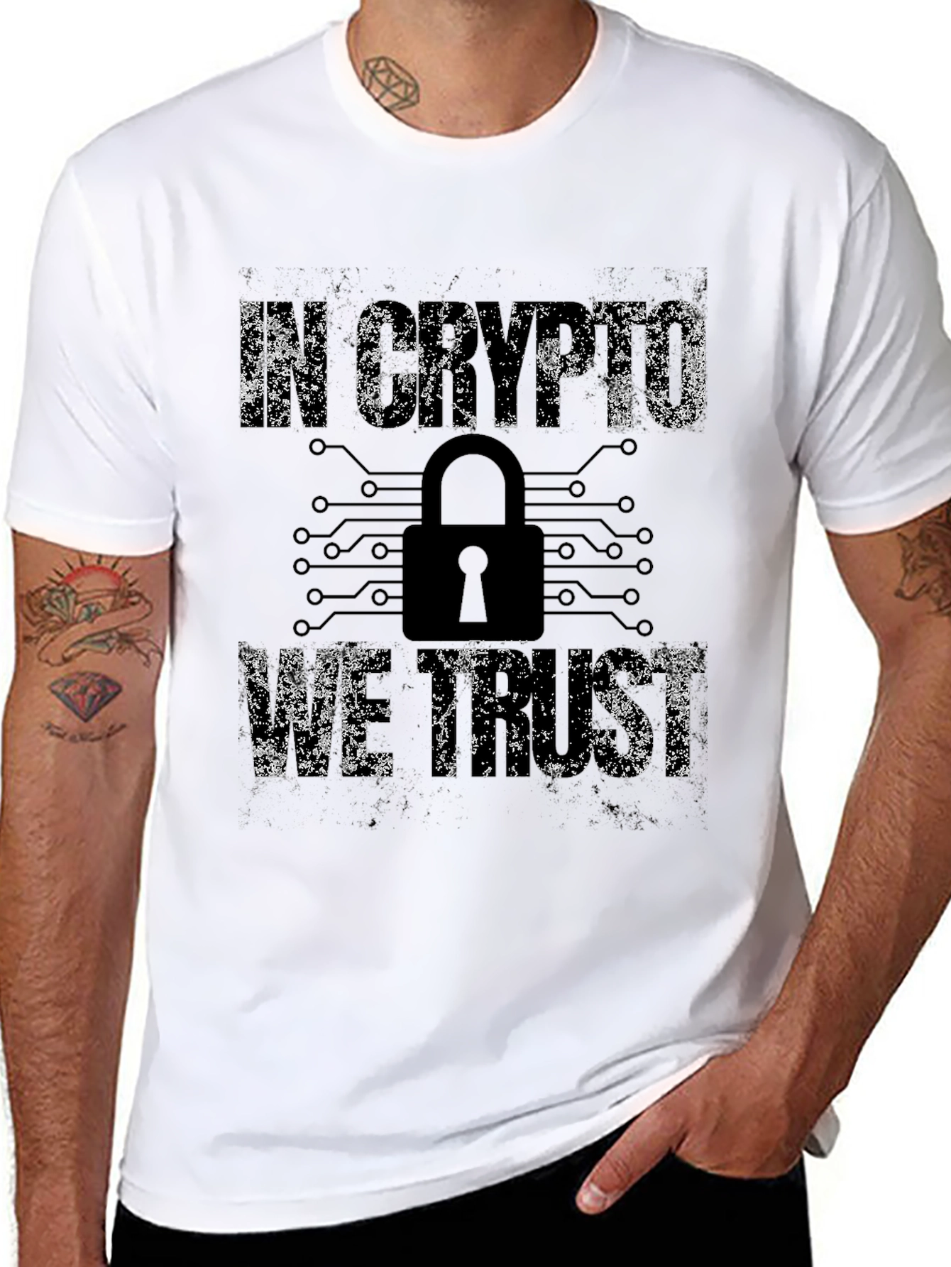 Black In Crypto We Trust Graphic T-Shirt view 8