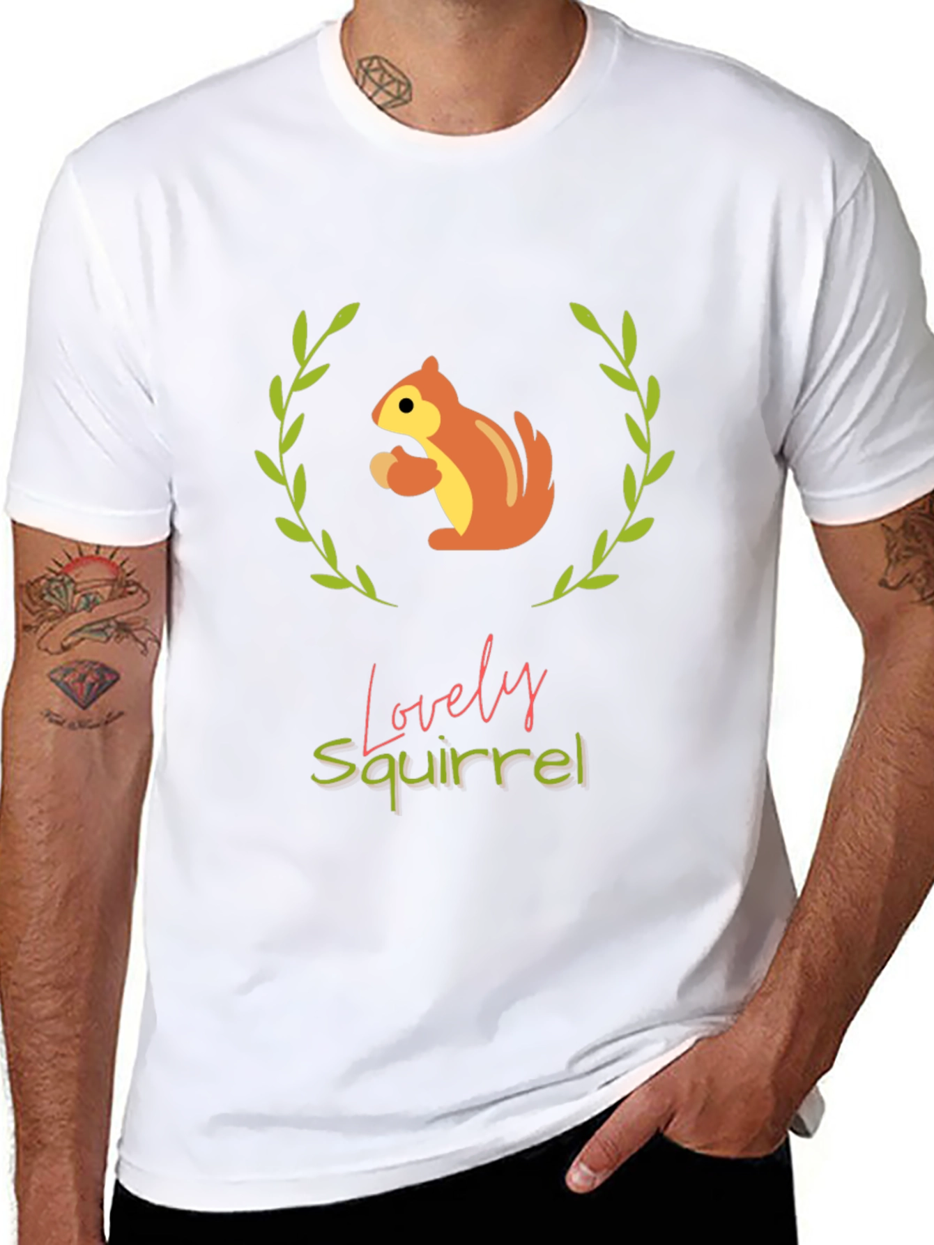 Black Lovely Squirrel Graphic Tee - Comfort & Style view 8